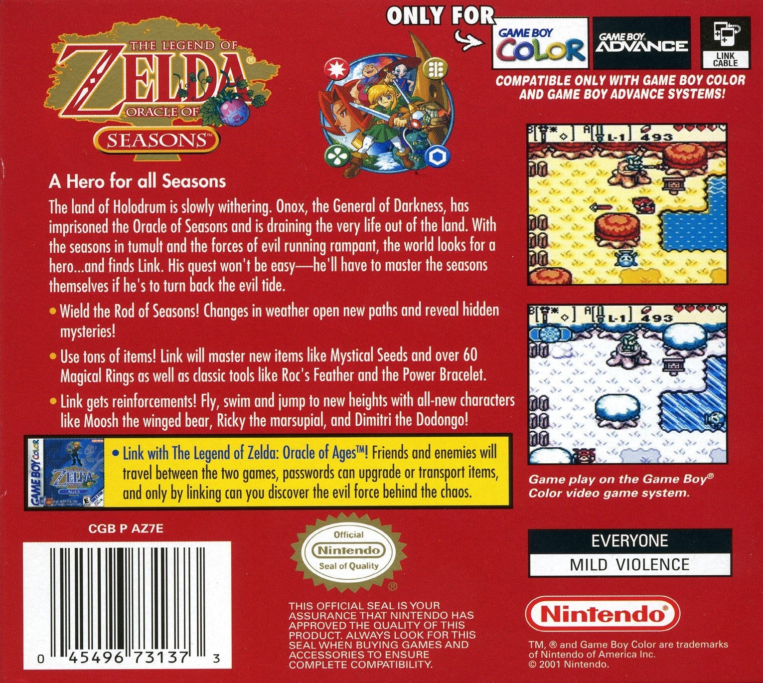 The Legend of Zelda: Oracle of Seasons - Classic Nintendo Adventure Game for Switch & 3DS | Perfect for Fantasy RPG Fans & Retro Gaming Enthusiasts