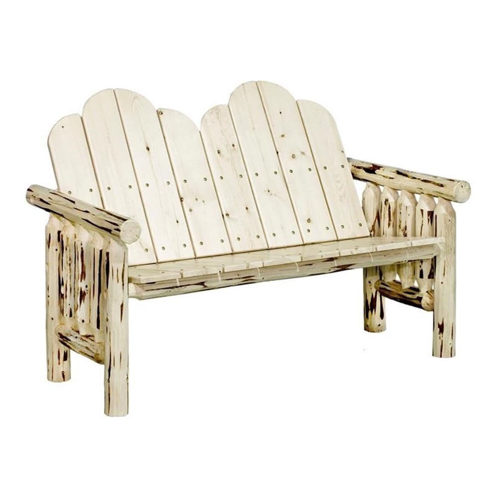 Montana Woodworks Collection Deck Bench - Unfinished Wood Outdoor Bench for Patio, Garden, and Backyard - Perfect for Relaxing and Entertaining