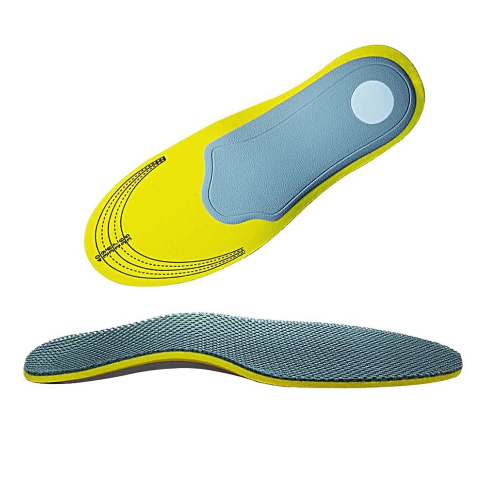 Orthopedic Arch Support Insoles for Flat Feet - 2 Pairs of Comfortable Shoe Insoles for Men & Women (Sizes 41-46) - Relief for O/X Leg, Plantar Fasciitis & Foot Pain - Perfect for Running, Work & Daily Comfort