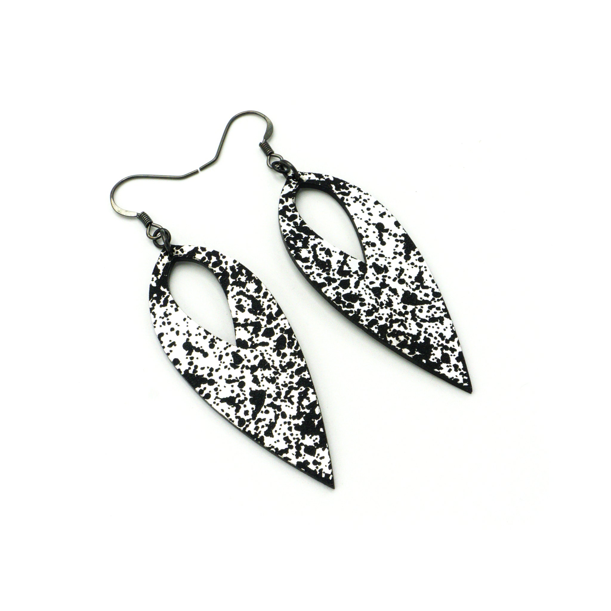Nativas 24-Pack Acrylic Earrings Set - Brushed Silver & Black Hoop Earrings for Women | Trendy Fashion Jewelry for Parties, Work & Everyday Wear
