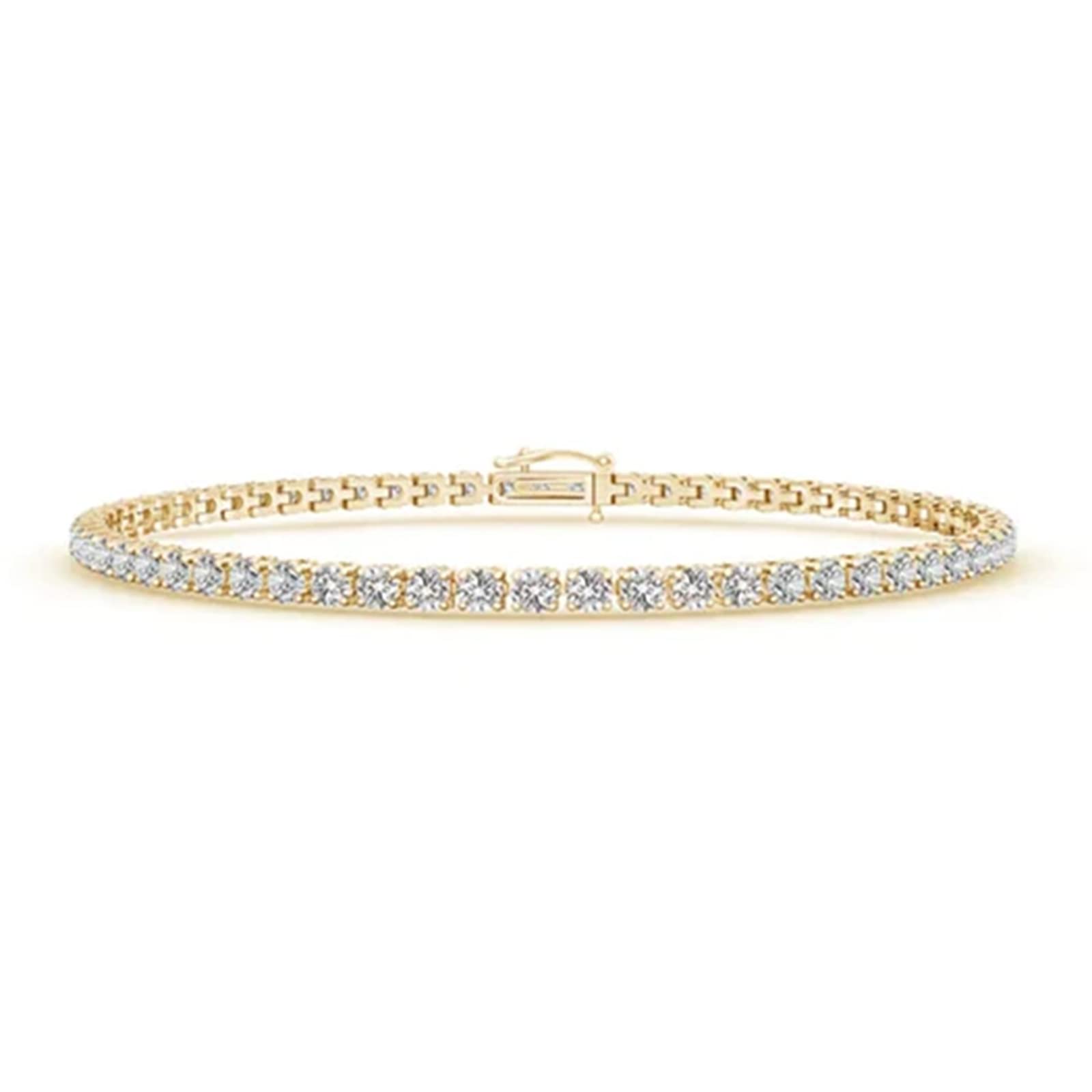 Moissanite Tennis Bracelet for Women - Sterling Silver Thin Chain with White Gold Plated Diamonds | Elegant Wedding Jewelry, Anniversary & Birthday Gift for Her | Perfect for Bridal Shower, Date Night & Special Occasions