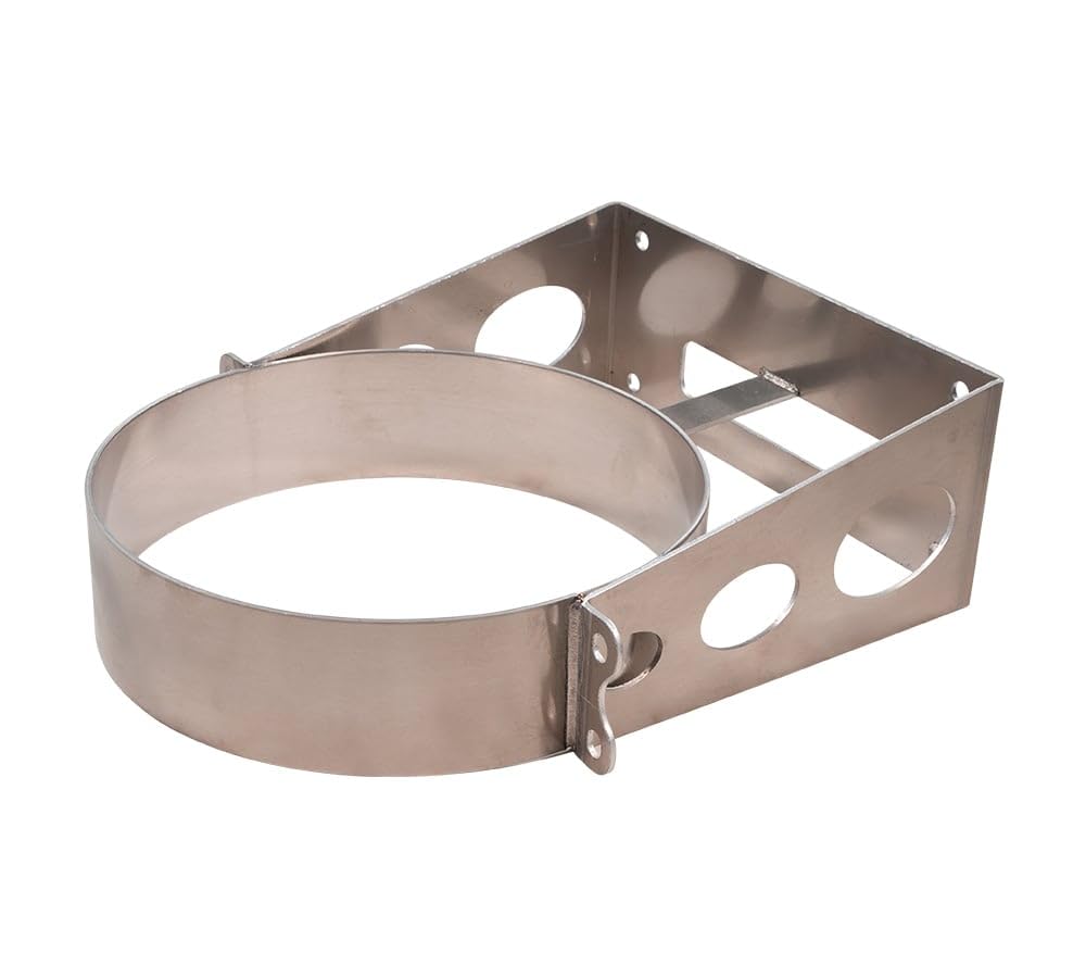Mytee Products 4 Pack 6 Gallon Aluminum Trash Can Brackets Mount for Trucks & Trailers - Heavy Duty Mounting Holder for Galvanized Trash Cans 11-3/4