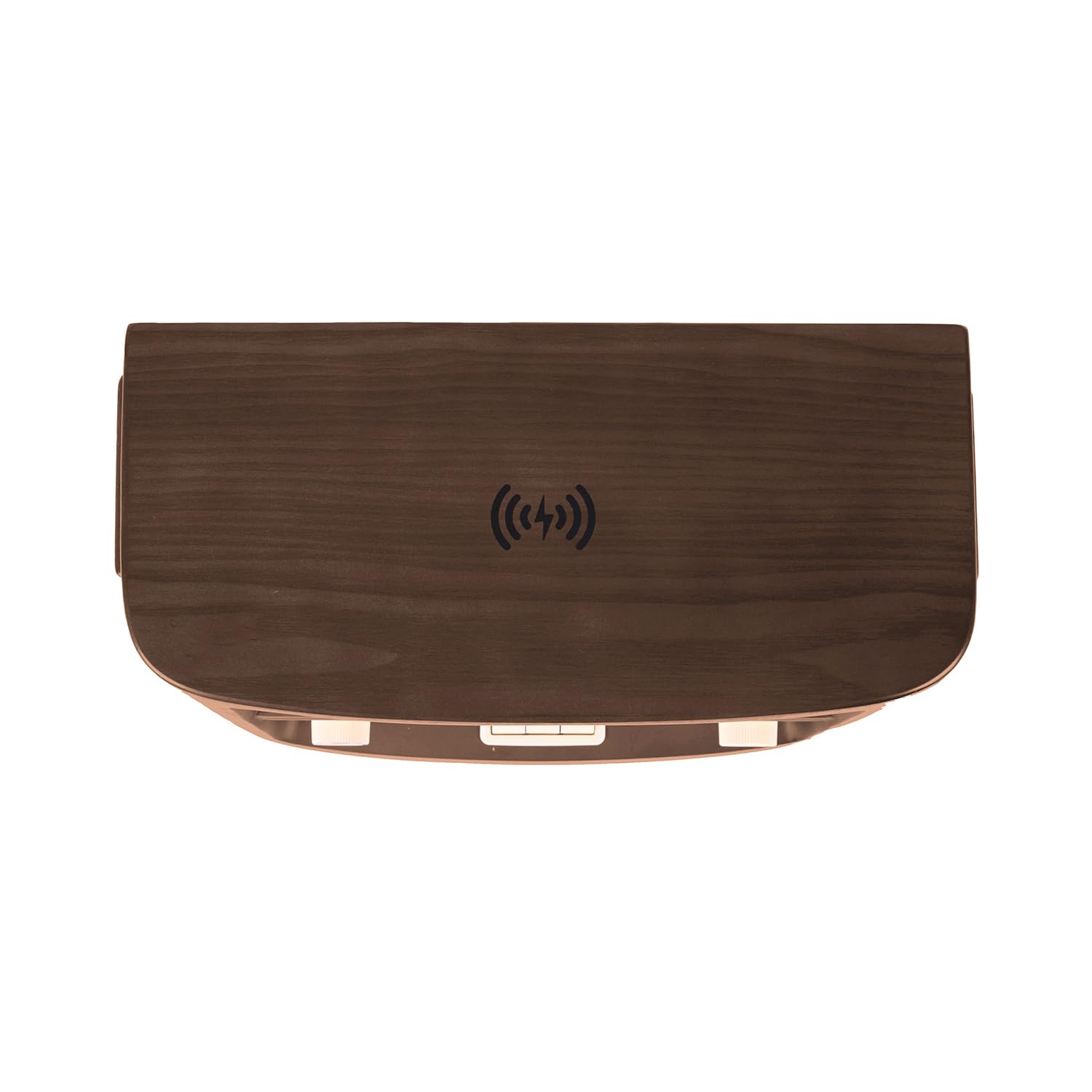 Vintage Wood Retro Bluetooth Speaker with Wireless Charging Pad | AM/FM Radio | AUX Input | Handcrafted Ashtree Wood | Mid Century Modern Design for Home, Office & Outdoor Use