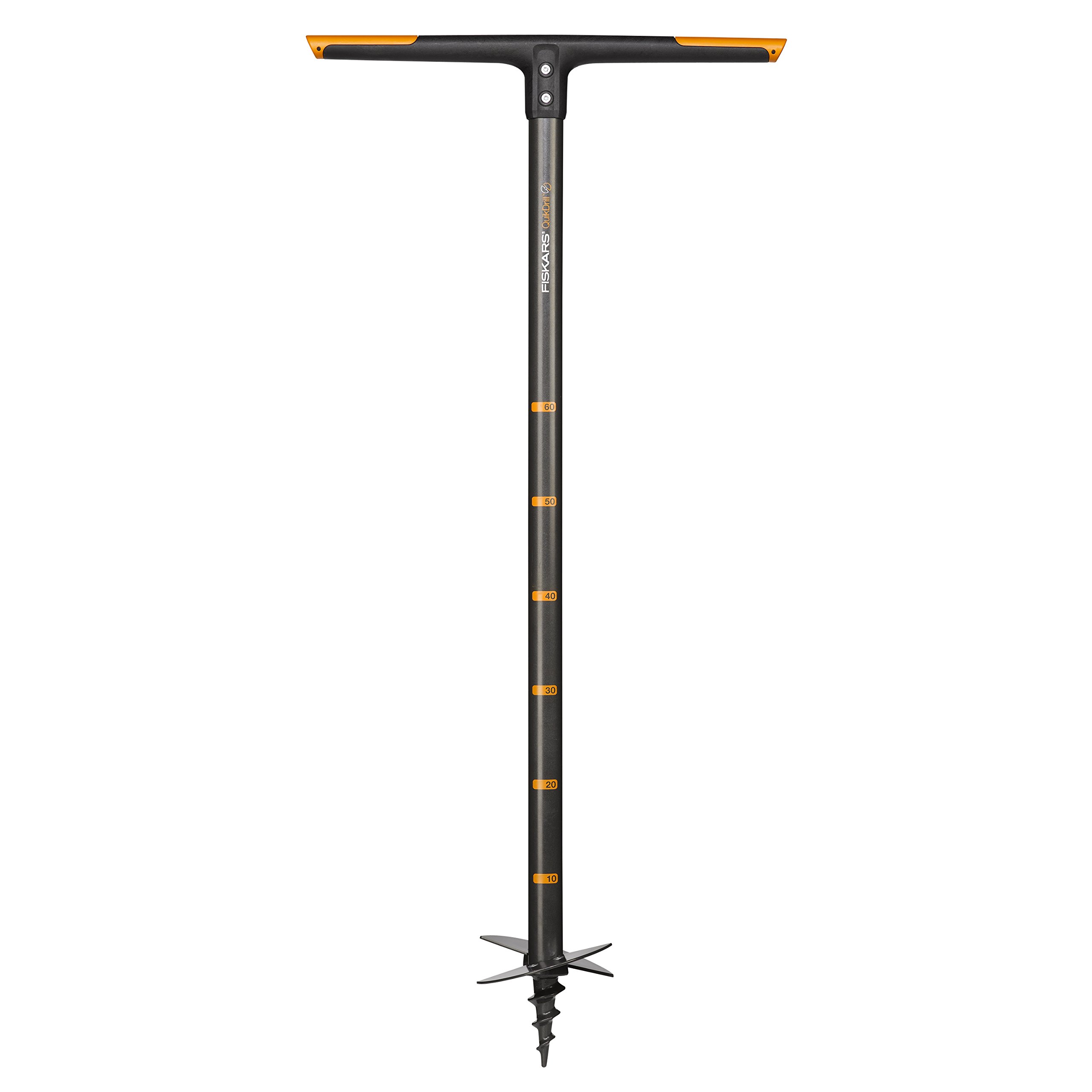 Fiskars QuikDrill Hand Drill - Heavy Duty Manual Drill for Wood & Metal, Up to 150mm Holes, Black/Orange (Model 1000638) - Perfect for DIY Projects, Woodworking & Home Repairs