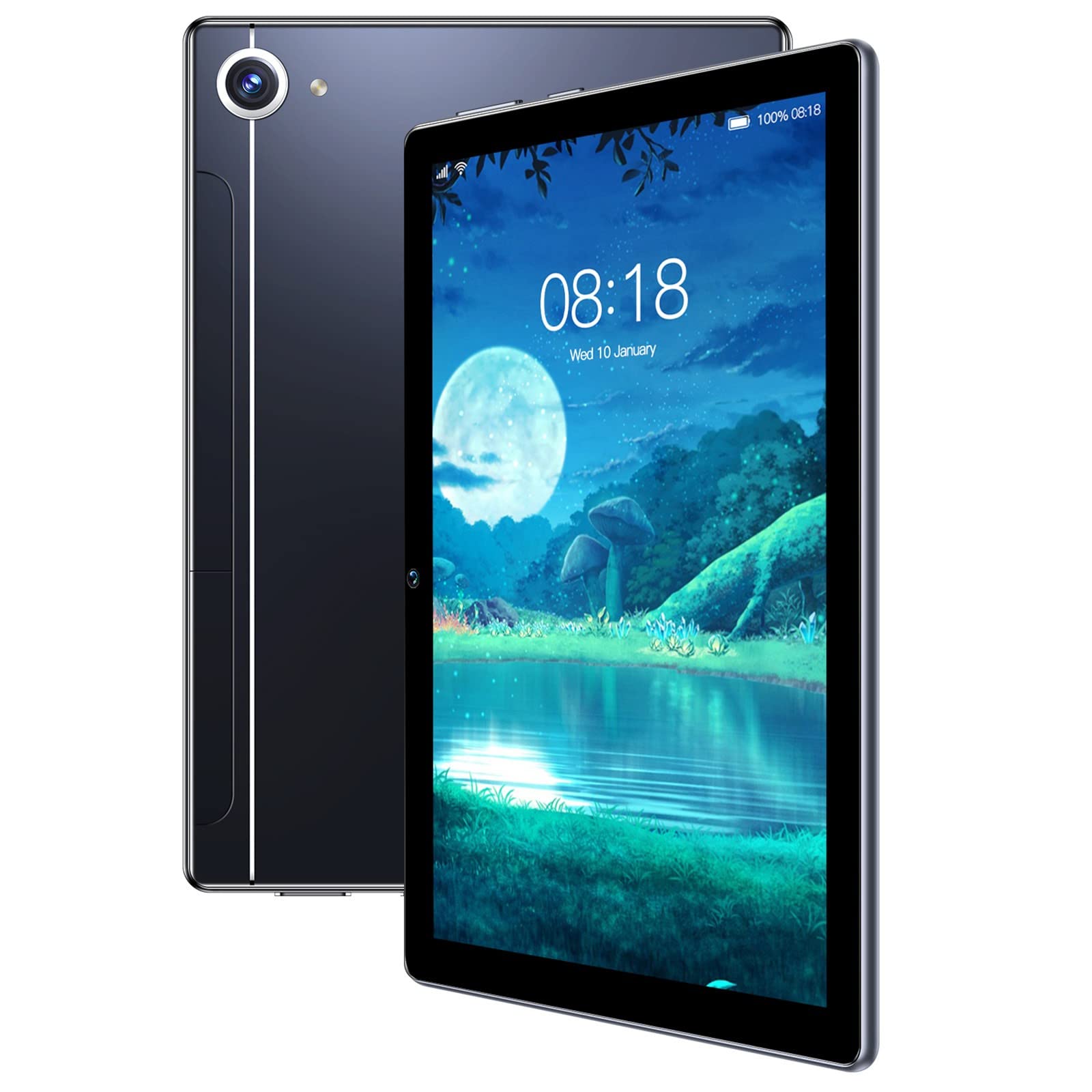 8 Inch Android Tablet with 3G Phone Calling - S5E5X 16GB Dual SIM Tablet, Quad Core Processor, 5MP Camera, WiFi Bluetooth GPS, HD Touchscreen (Black) - Perfect for Travel, Business & Online Learning