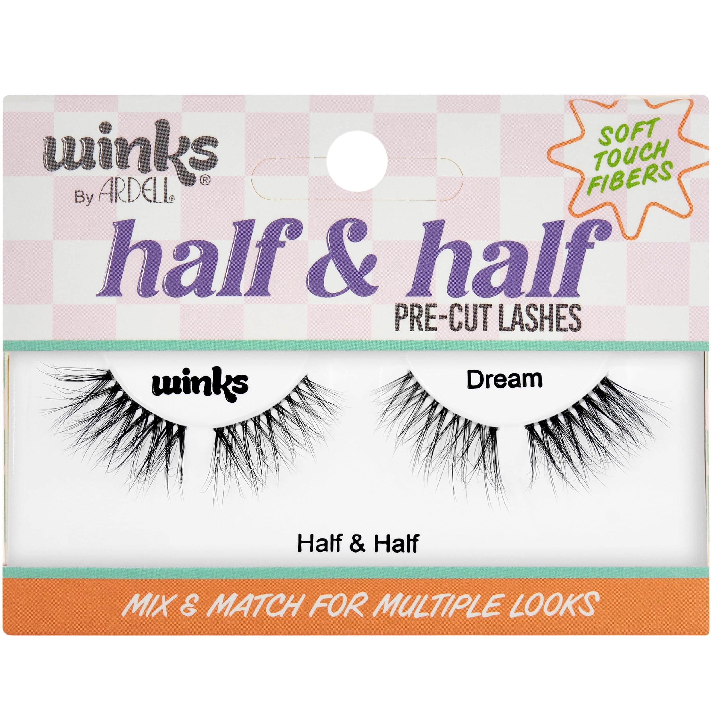 Ardell Winks Half & Half Pre-Cut False Eyelashes - DIY Lash Clusters for Cat Eye & Wispy Look (1-Pack) | Perfect for Parties, Weddings & Everyday Glam