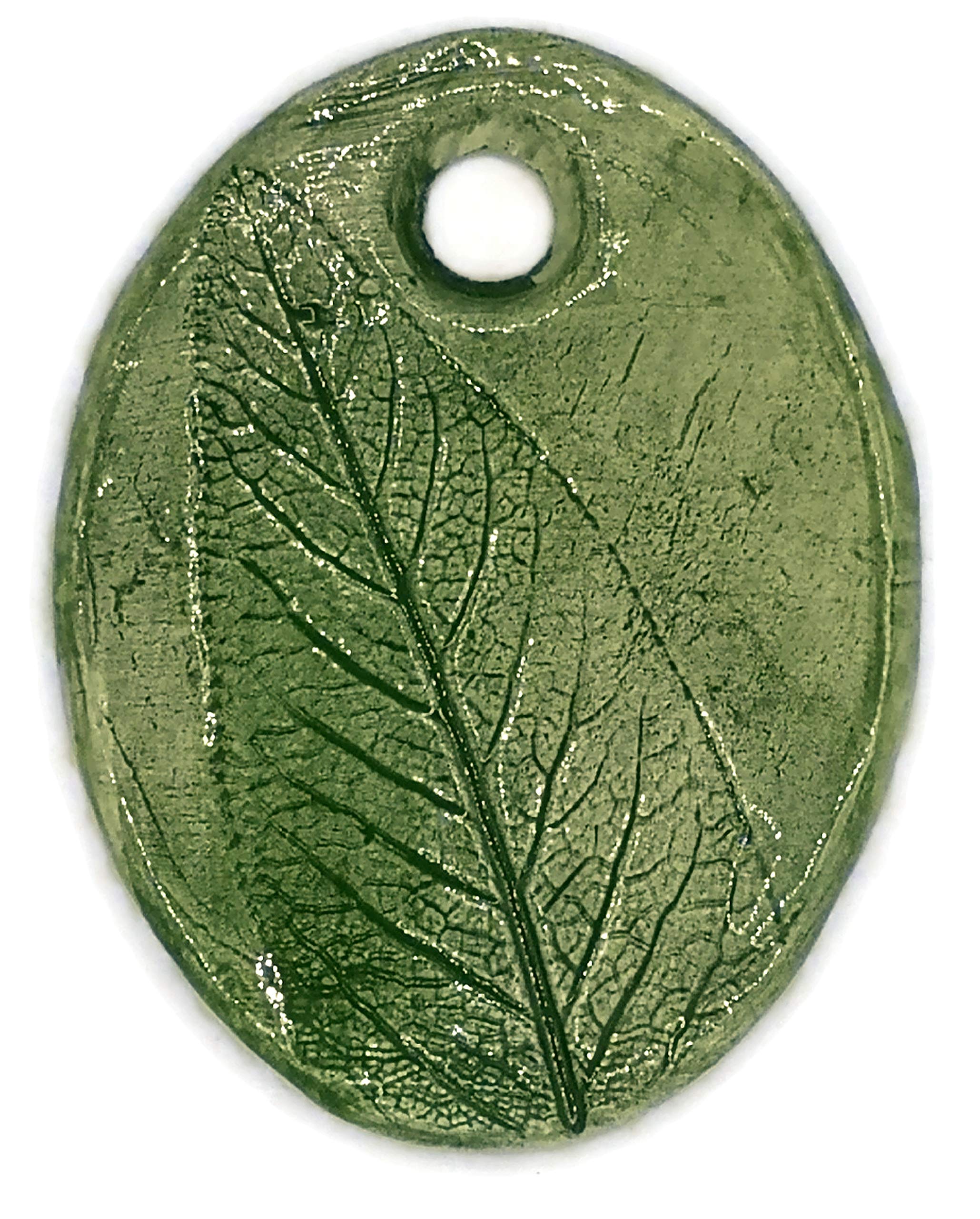 Extra Large Sage Leaf Engraved Pendant Necklace - Elegant Nature-Inspired Jewelry for Women, Perfect for Boho, Hippie, and Nature Lover Fashion