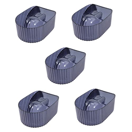 FRCOLOR 5-Piece Acrylic Manicure Soaking Bowls Set - Professional Nail Soak Off Bowls for Gel Polish Removal, Hand Spa & Nail Art - Perfect for Salon, Home Pedicure & DIY Nail Care