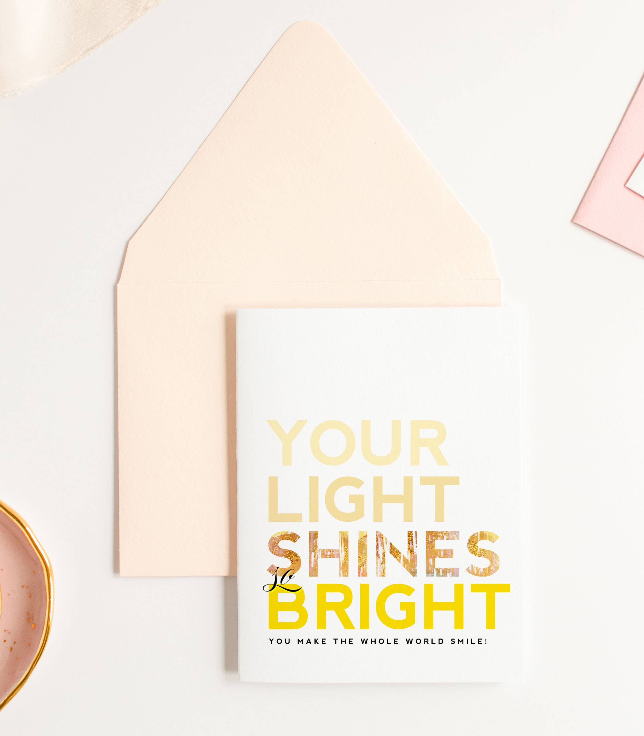 Summer Light Shines Bright Sweet Greeting Card - Elegant Floral Design for Birthdays, Anniversaries & Special Occasions | Perfect for Summer Parties, Bridal Showers & Thank You Notes