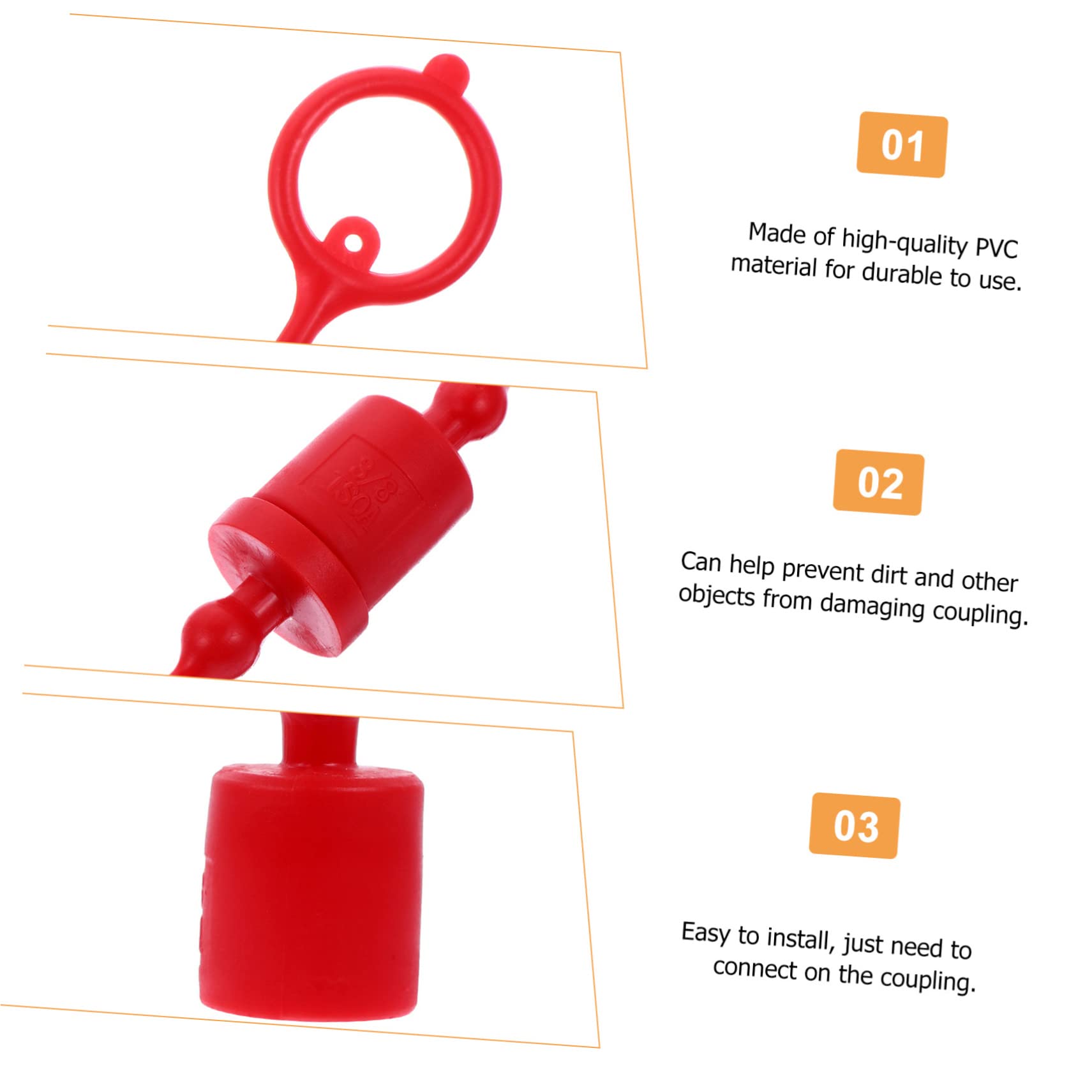 MUCKLILY 4 Sets Hydraulic Quick Connector Caps - Heavy Duty Dust Plugs for Hydraulic Fittings, Durable Material, Easy Installation - Perfect for Construction Equipment, Agricultural Machinery & Industrial Hydraulic Systems