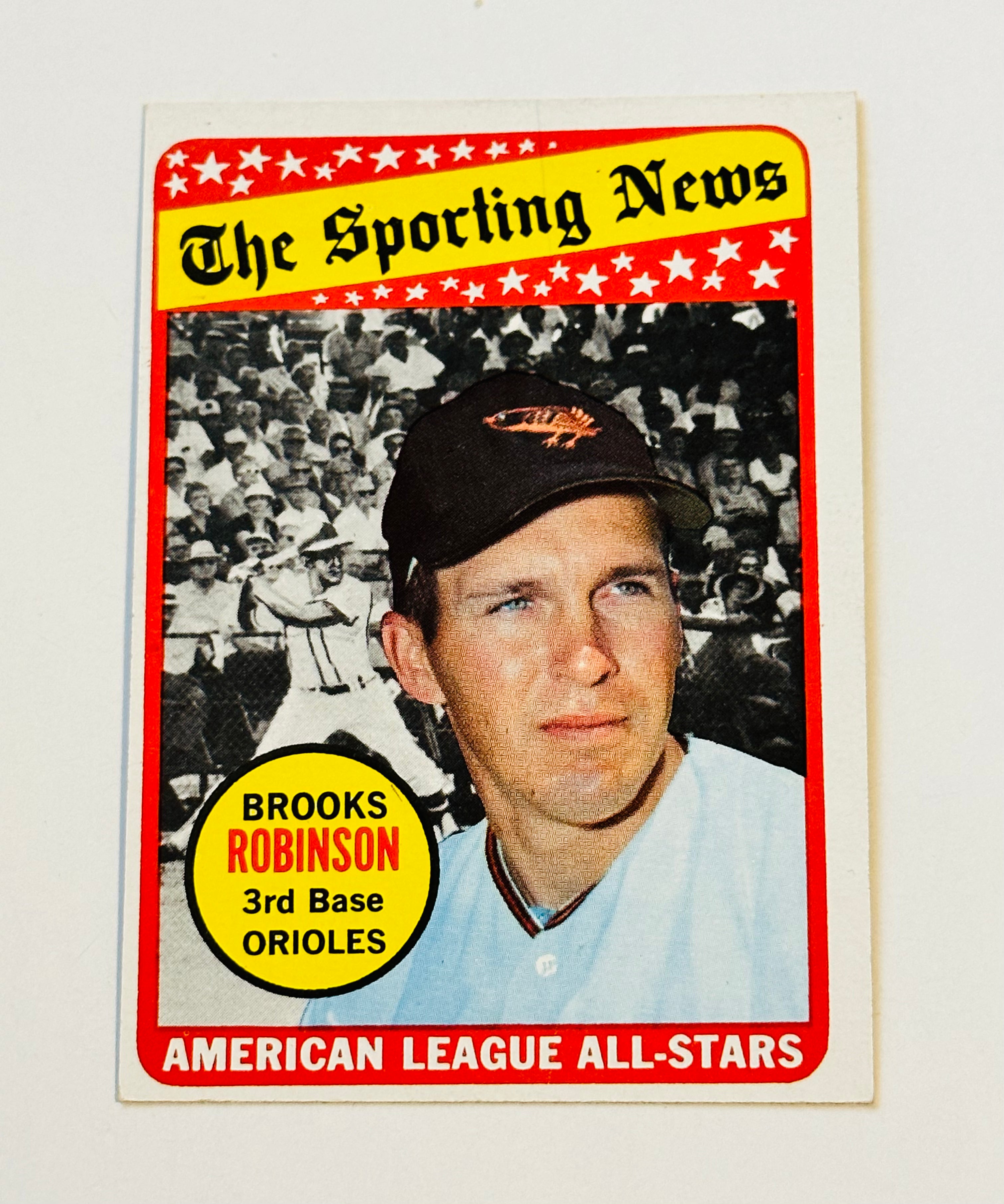 1969 Brooks Robinson Topps Sporting News Baseball Card - NM High Grade Condition | Vintage Sports Collectible for Display & Investment