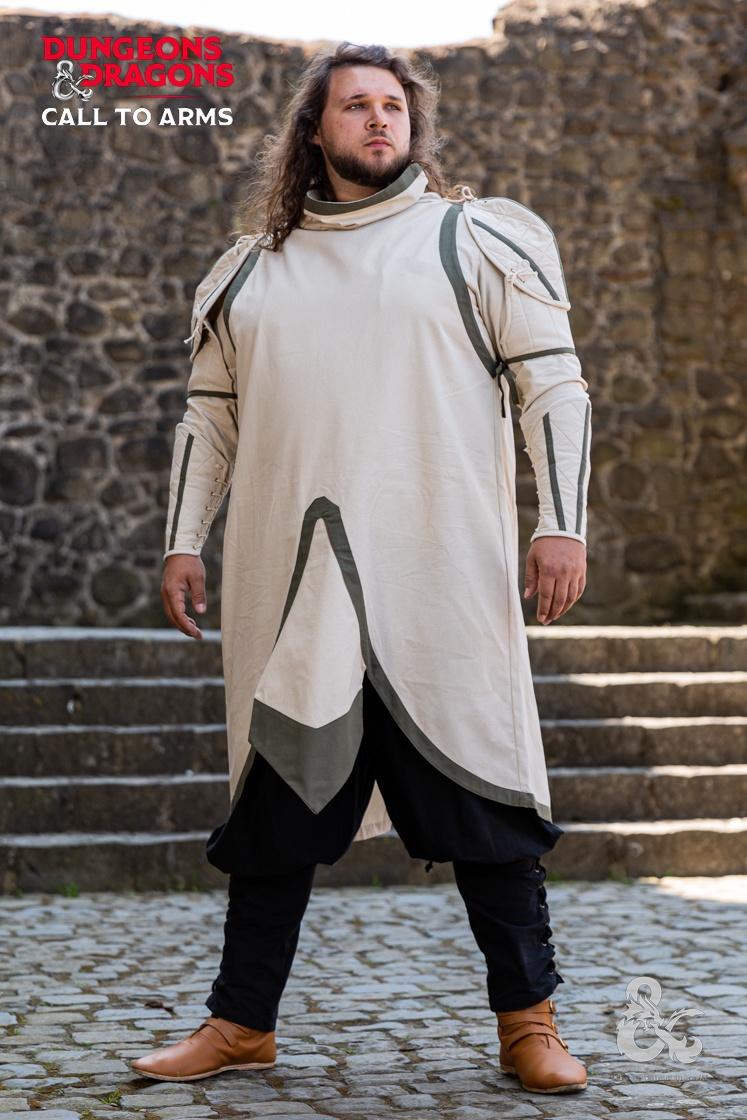 Dungeons & Dragons Cleric Costume Set - Natural/Seaweed Color - Perfect for Cosplay, LARP, and Fantasy Role-Playing Games