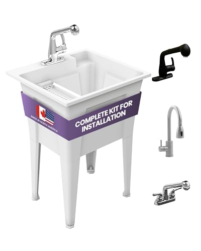 White - 1 Handle Chrome Faucet