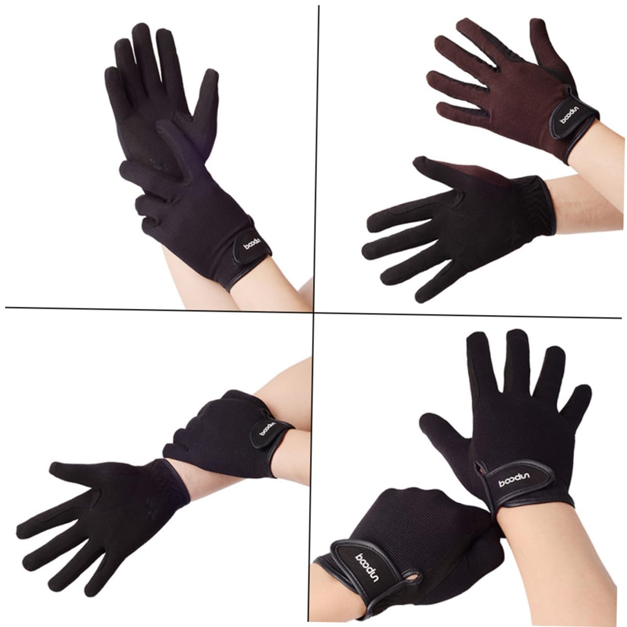 BESPORTBLE 3 Pairs Workout Gloves - Breathable Cycling Gloves for Men & Women, Non-Slip Equestrian Riding Gloves - Perfect for Biking, Gym Training & Horseback Riding