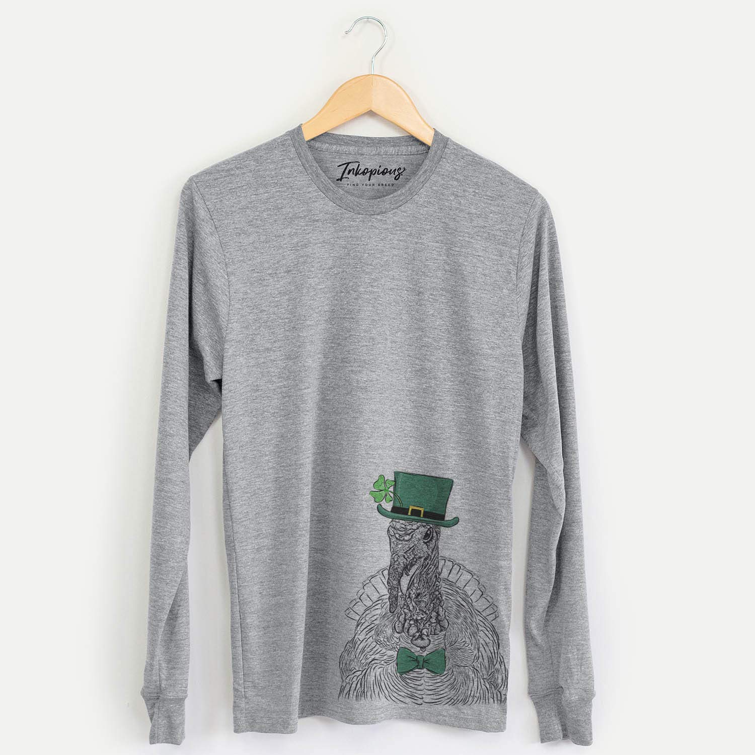 St. Patrick's Day Brady The Turkey Graphic Triblend T-Shirt - Soft Comfortable Fit for Irish Festivals, Pub Crawls & Holiday Parties