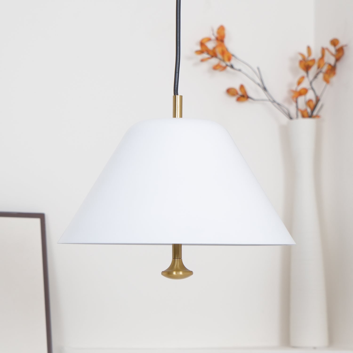 Minimalist Pendant Light - Modern Scandinavian Hanging Lamp for Dining Room, Kitchen Island & Bedroom Lighting