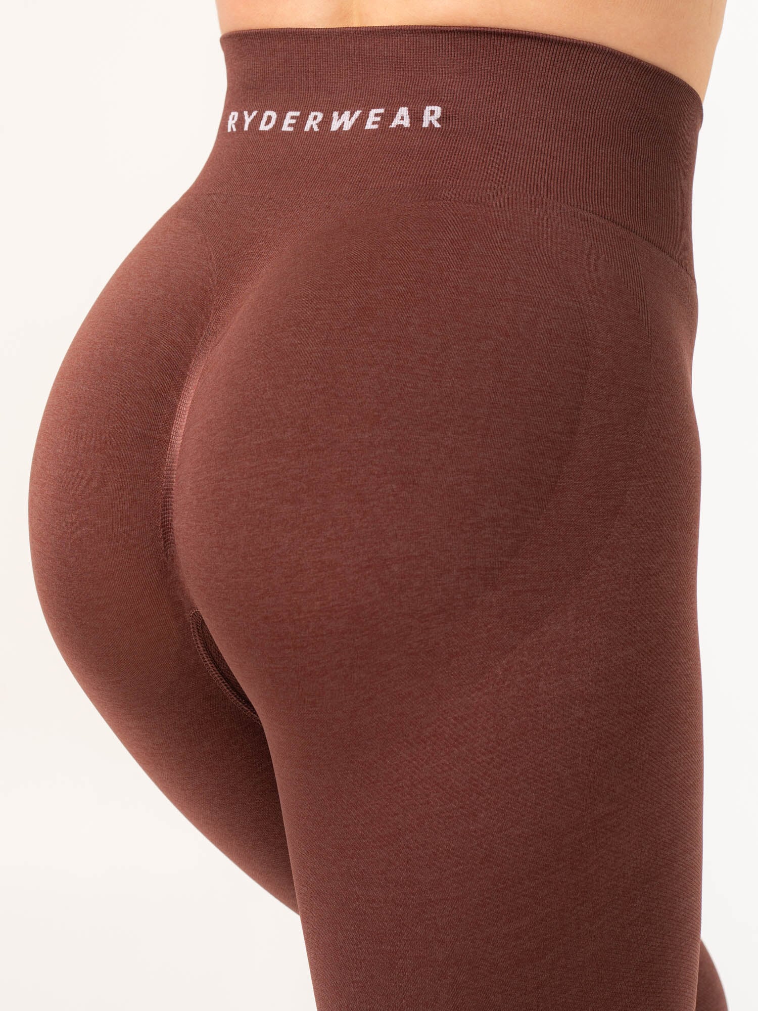 High Waist Contour Seamless Leggings for Women - Chocolate Marl Yoga Pants, Tummy Control Workout Leggings - Perfect for Gym, Running, Yoga & Everyday Wear