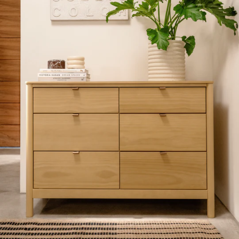 Bondi 6 Drawer Dresser - Modern Wooden Chest of Drawers for Bedroom Storage & Organization | Perfect for Clothes, Linens, and Home Decor