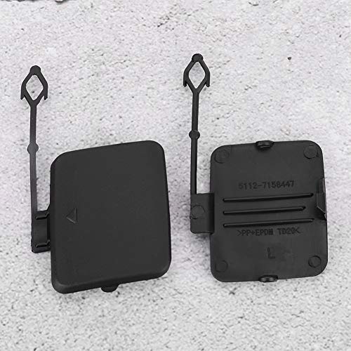 Pair of Rear Tow Hook Covers for BMW X5 E70 (2006-2013) - Genuine Fit Replacement Part #51 12 7 158 448 - Perfect for Off-Road Protection & Bumper Repair