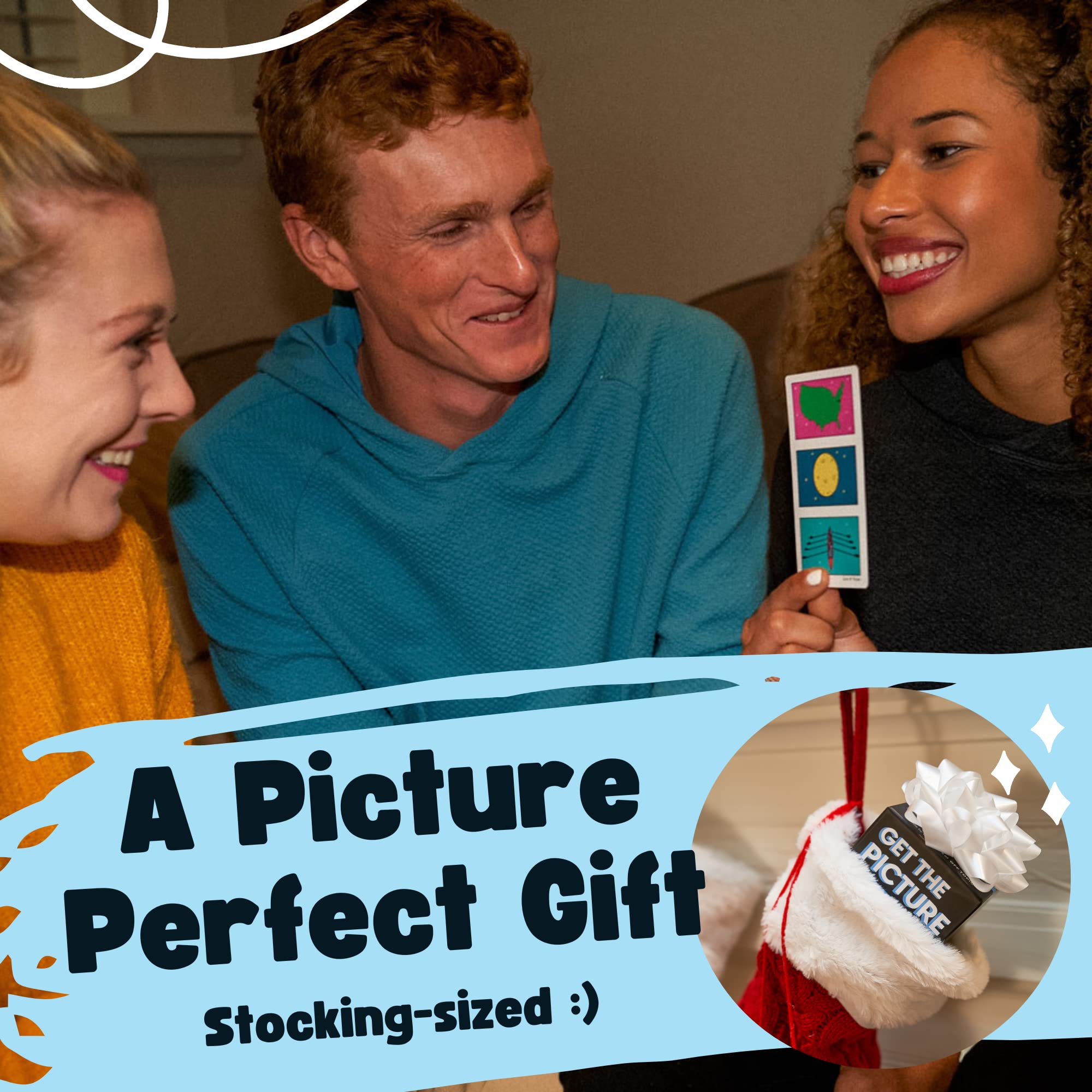 OFF TOPIC Get The Picture Card Game - Fun Family Word Puzzle Party Game for 2+ Players | Perfect for Game Nights, Family Gatherings & Icebreaker Activities