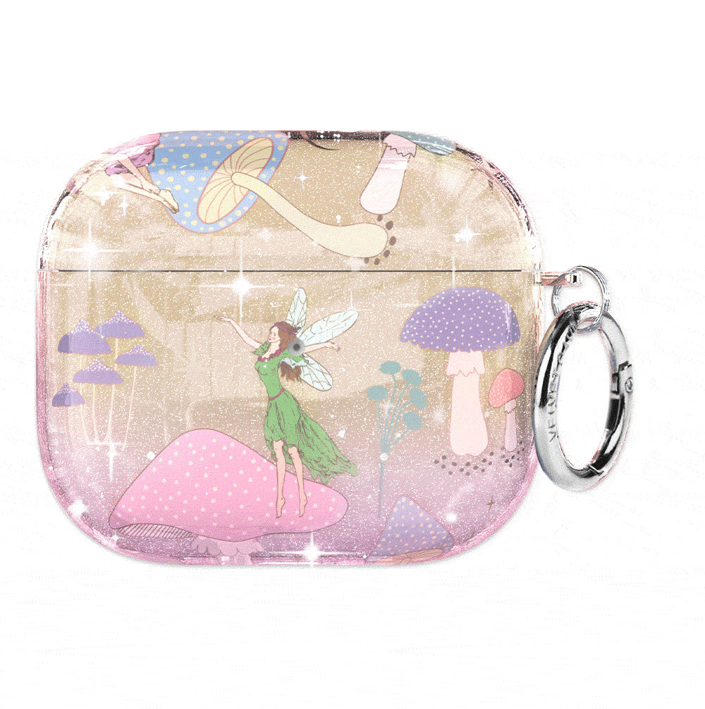 Enchanted Mushroom AirPods Case - Cute & Protective Cover for AirPods 1/2/3 & Pro - Perfect for Nature Lovers & Fantasy Fans (Gift Idea) - Use for Daily Commute, Workouts & Travel
