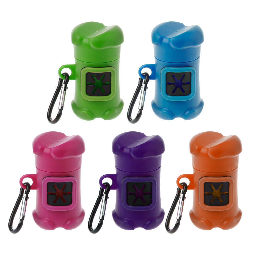 Jackyee Pet Waste Bags - Dog Poop Bags with Bone-Shaped Dispenser Box, Eco-Friendly Garbage Bags for Dogs & Cats (Random Color, 1-Pack) - Perfect for Park Walks, Backyard Cleanup & Travel