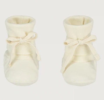 Grey Label Baby Ribbed Booties for Newborns 0-6 Months - Soft & Cozy Winter Booties for Infants, Perfect for Indoor & Outdoor Use