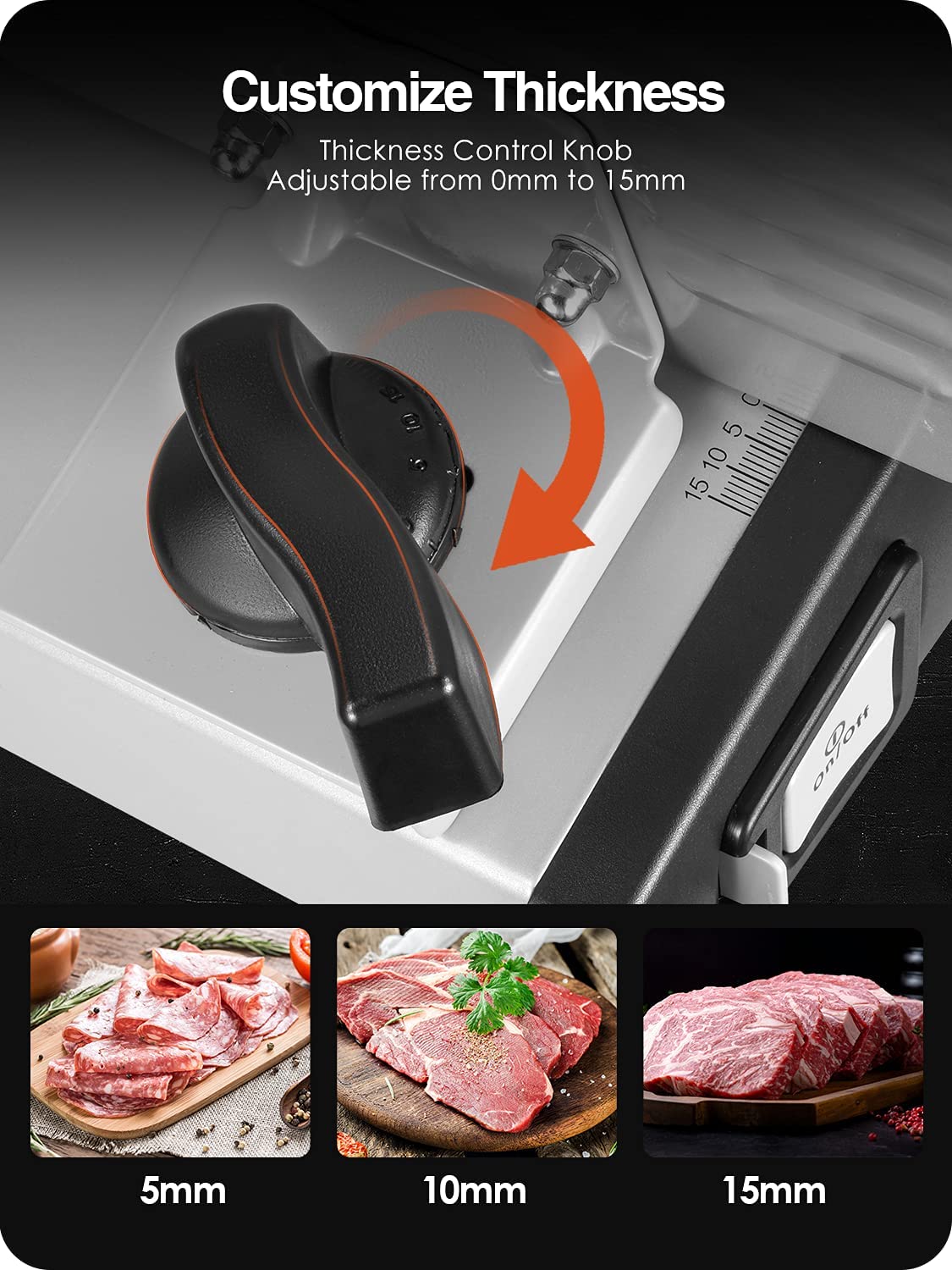 200W Electric Deli Food Slicer - 7.5