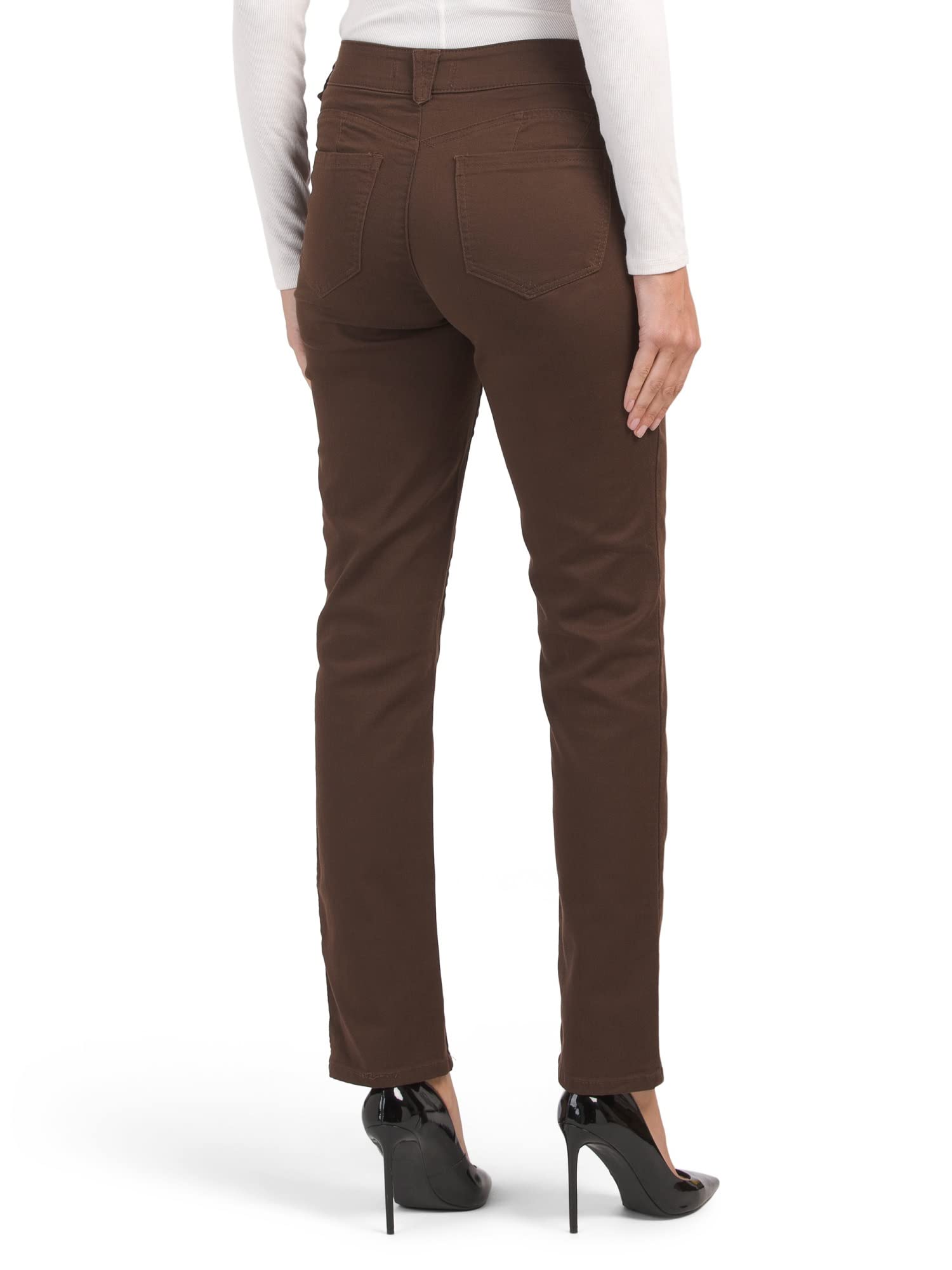 Democracy Women's Ab Solution Straight Leg Jean - Slimming High Waist Denim Pants for Comfort & Style | Perfect for Work, Casual Outings & Everyday Wear