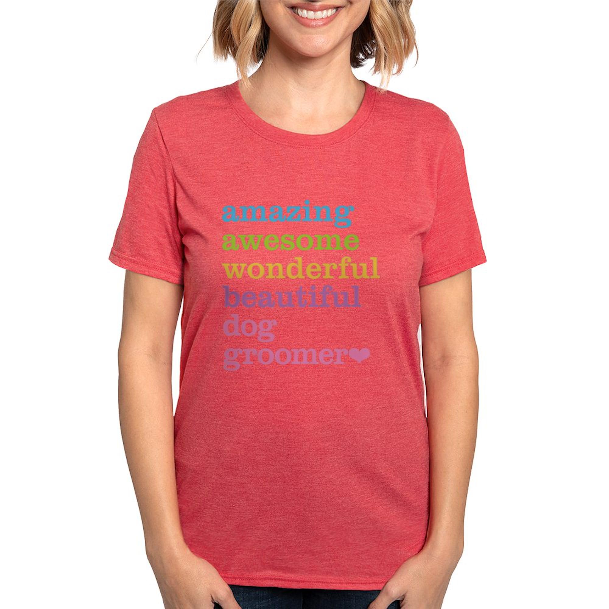Amazing Dog Groomer Women's Tri-Blend T-Shirt | Soft Vintage Wash Tee for Pet Lovers | Perfect for Dog Grooming Salons, Vet Appointments & Animal Shelter Volunteering