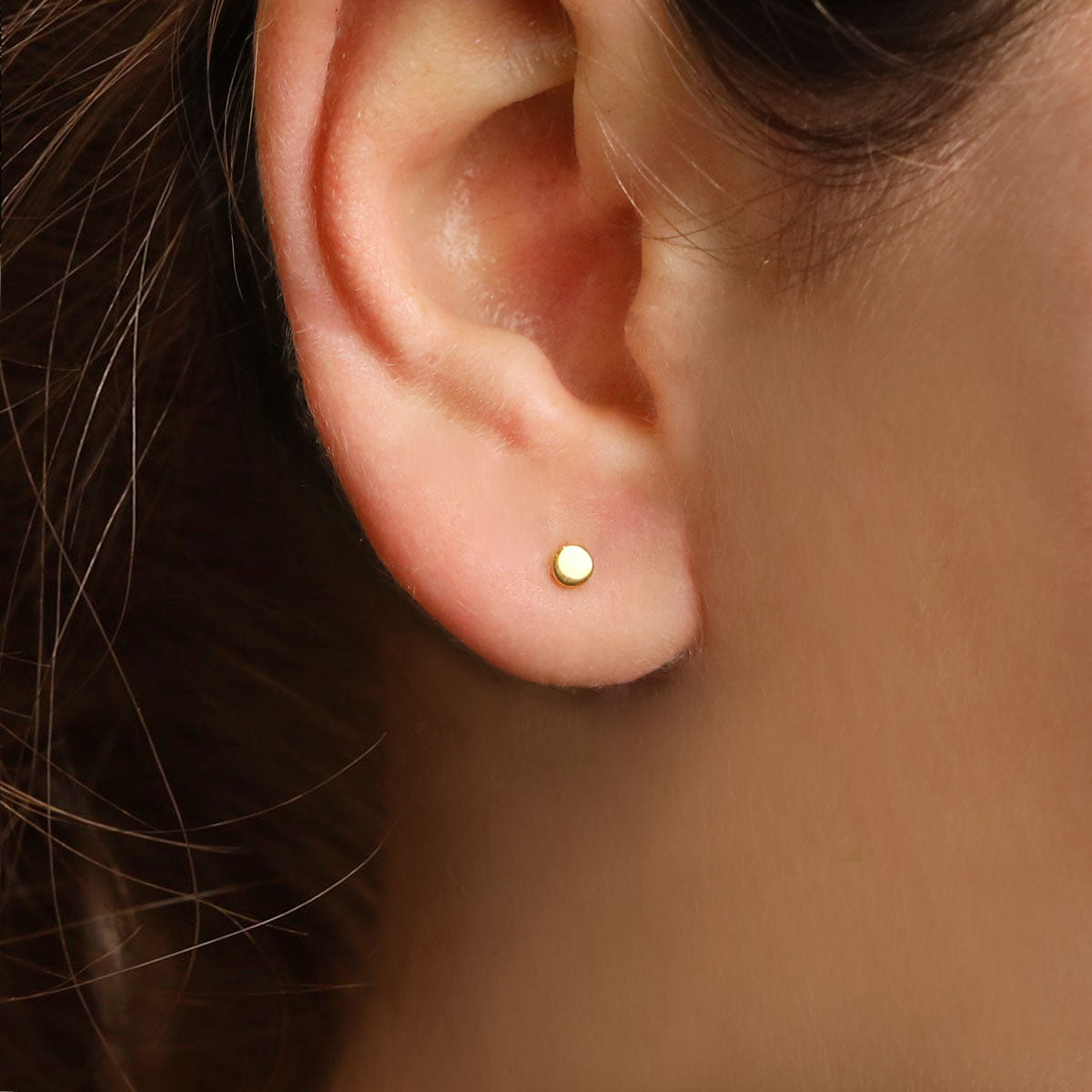 Super Fine Gold Disc Stud Earrings - Elegant & Dainty Jewelry for Women - Perfect for Parties, Weddings & Everyday Wear