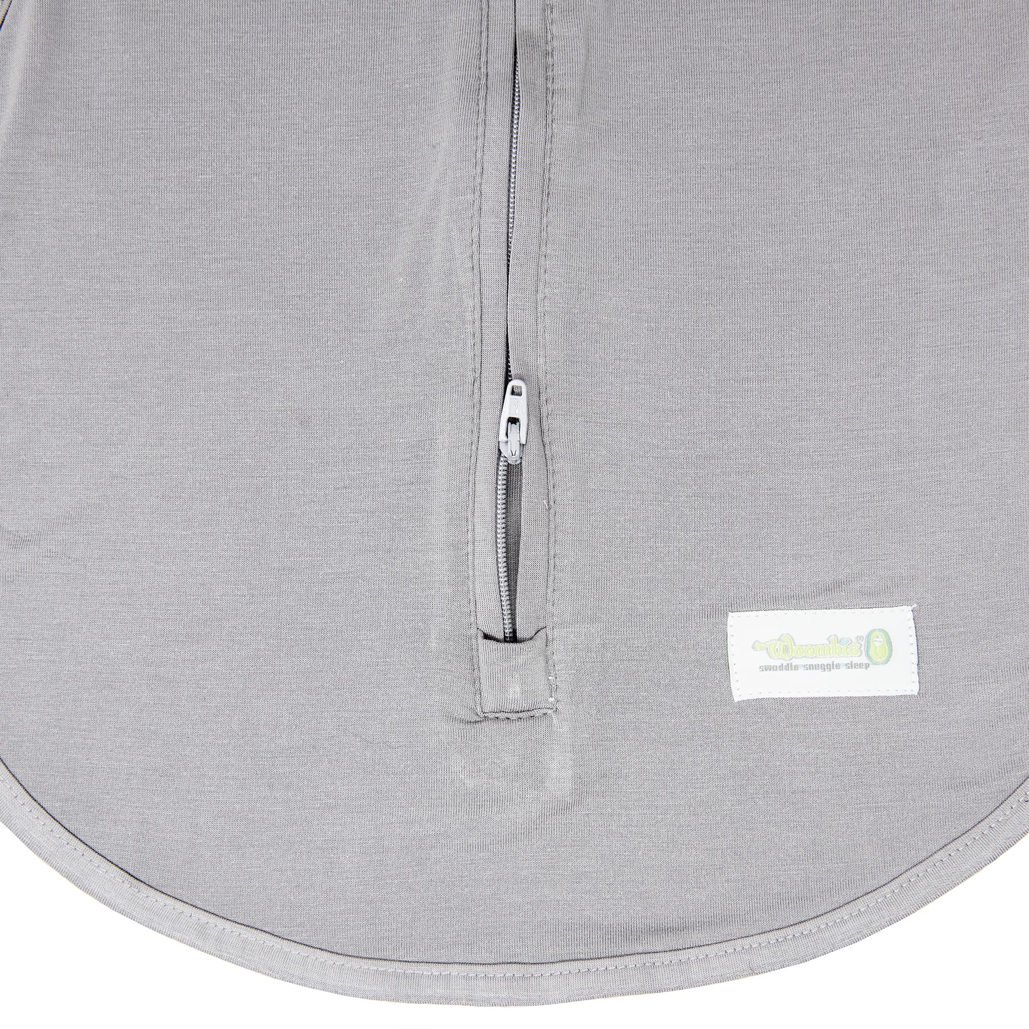 Woombie The Tencil Baby Swaddle Blanket - Ultra Soft Eucalyptus Fiber Wearable Blanket for Newborns 5-13lbs - Soothing Gray Swaddler for Better Sleep - Perfect for Nursery, Travel & Baby Shower Gifts