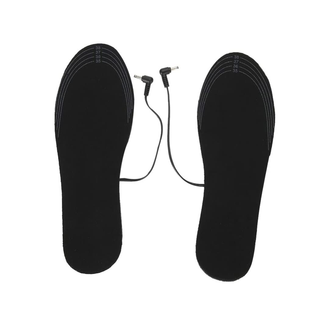 YCZDG USB Heated Shoe Insoles - Rechargeable Foot Warmers for Men & Women | Winter Heating Insoles (Black, Size 35-40) | Perfect for Outdoor Sports, Hiking, Skiing & Cold Weather Activities