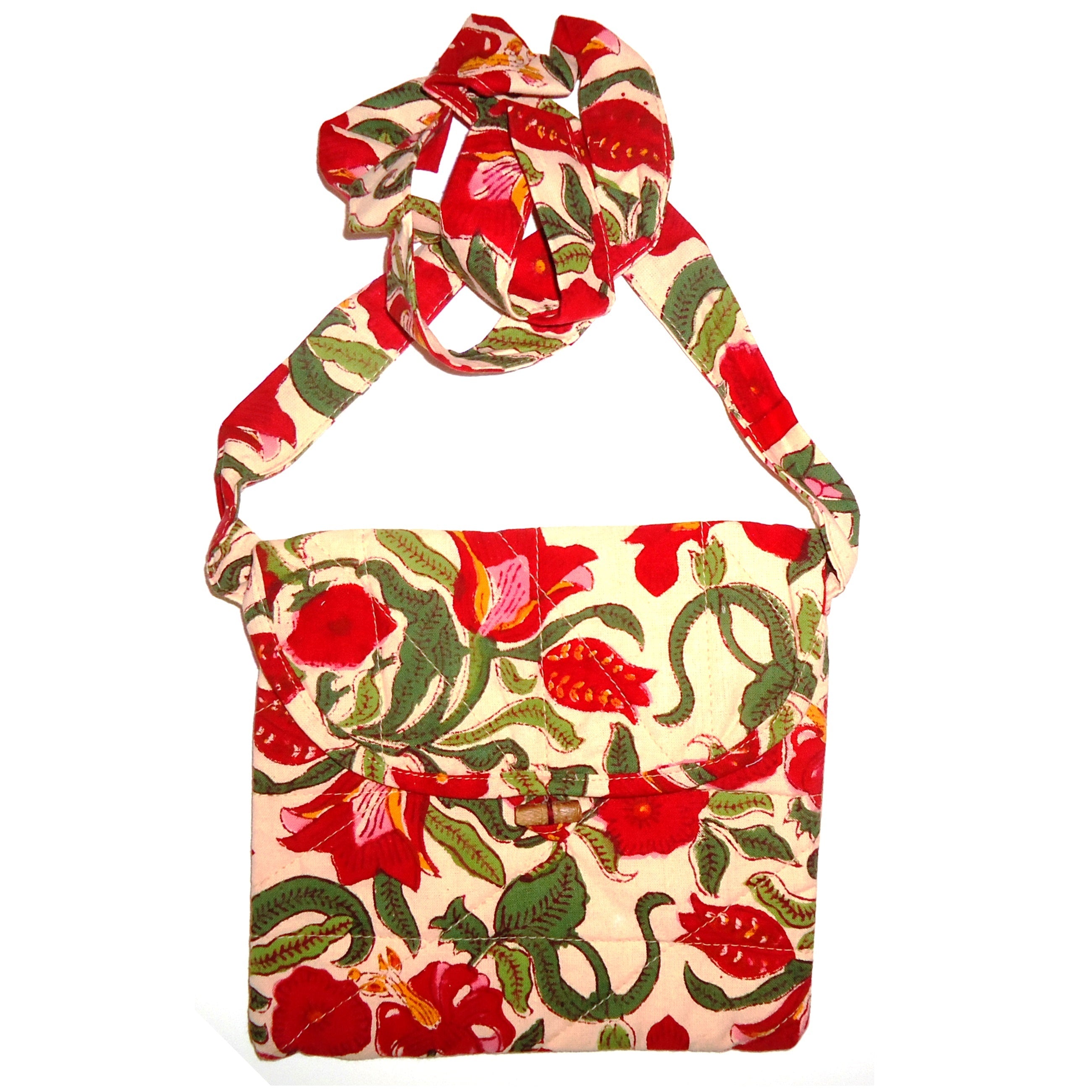 Floral Quilted Cotton Tote Bag - Stylish & Durable for Shopping, Travel & Everyday Use