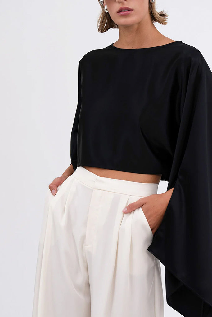 Kristin Crop Top in Black - Stylish & Comfortable Women's Fashion for Casual Outings & Summer Wear