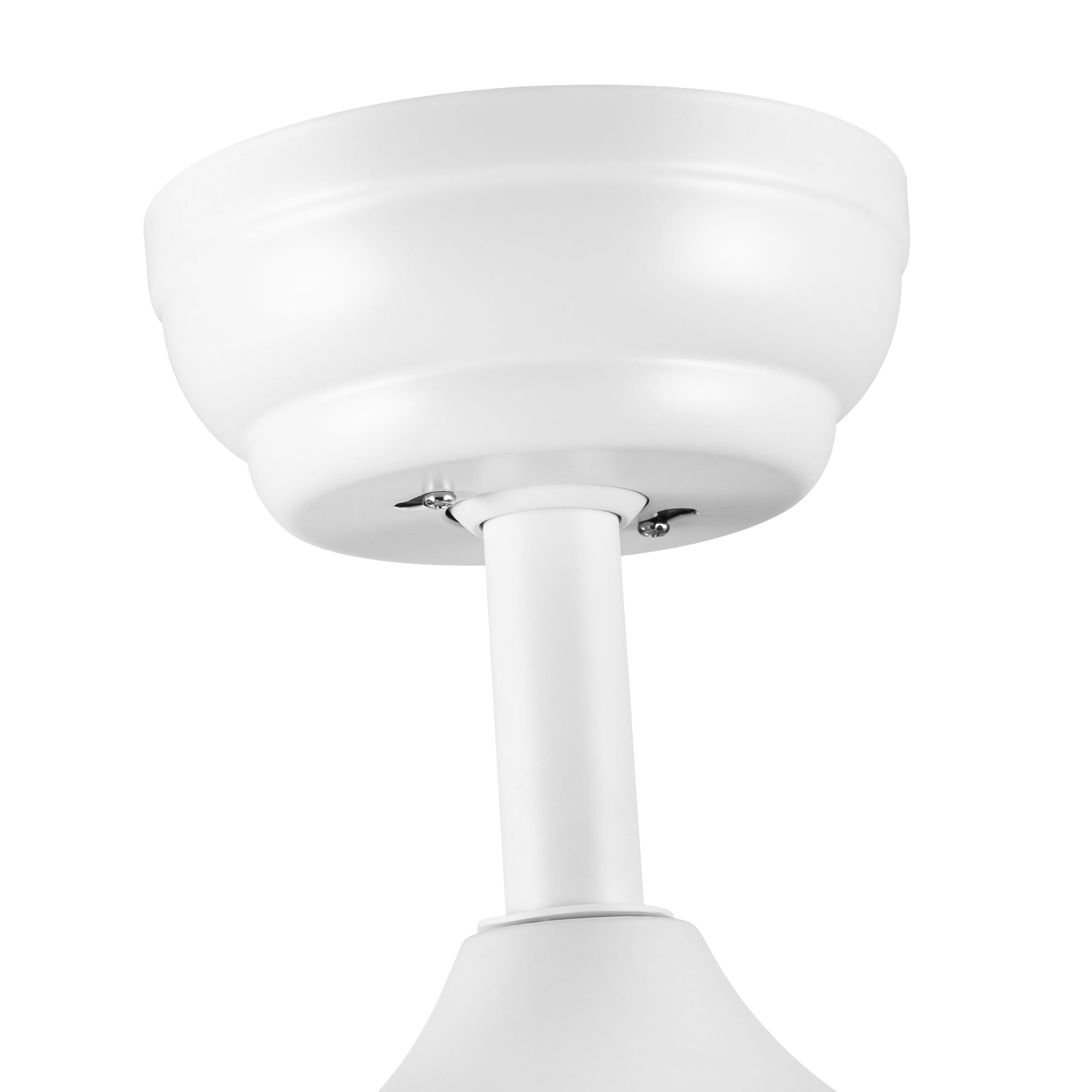 28 Inch Integrated LED Ceiling Fan with White ABS Blades - Energy Efficient Cooling & Lighting for Bedroom, Living Room, and Office Spaces