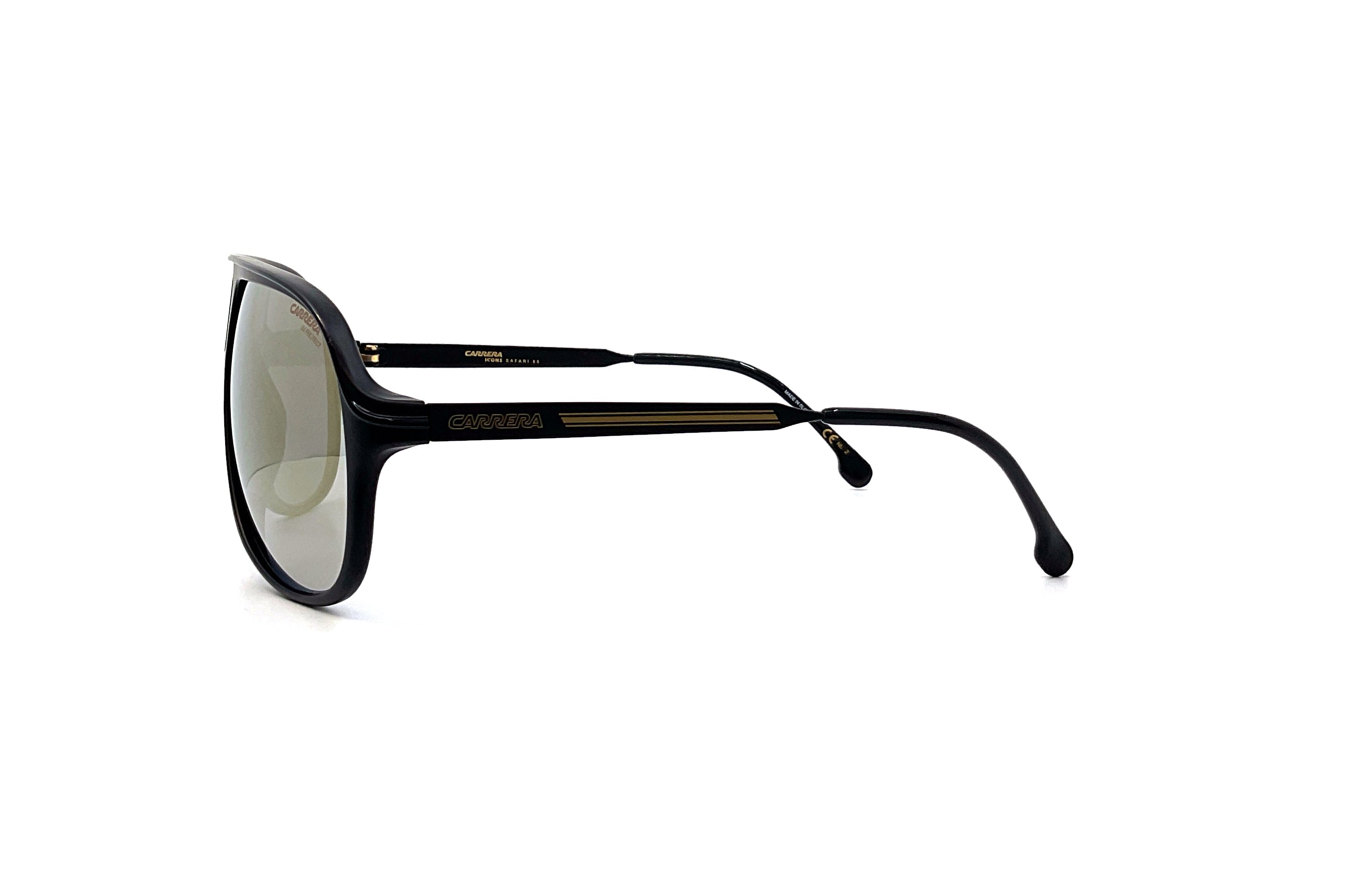 Carrera Icons Safari 65 Sunglasses - Matte Black Aviator Style for Men & Women - Perfect for Outdoor Adventures, Driving & Fashion