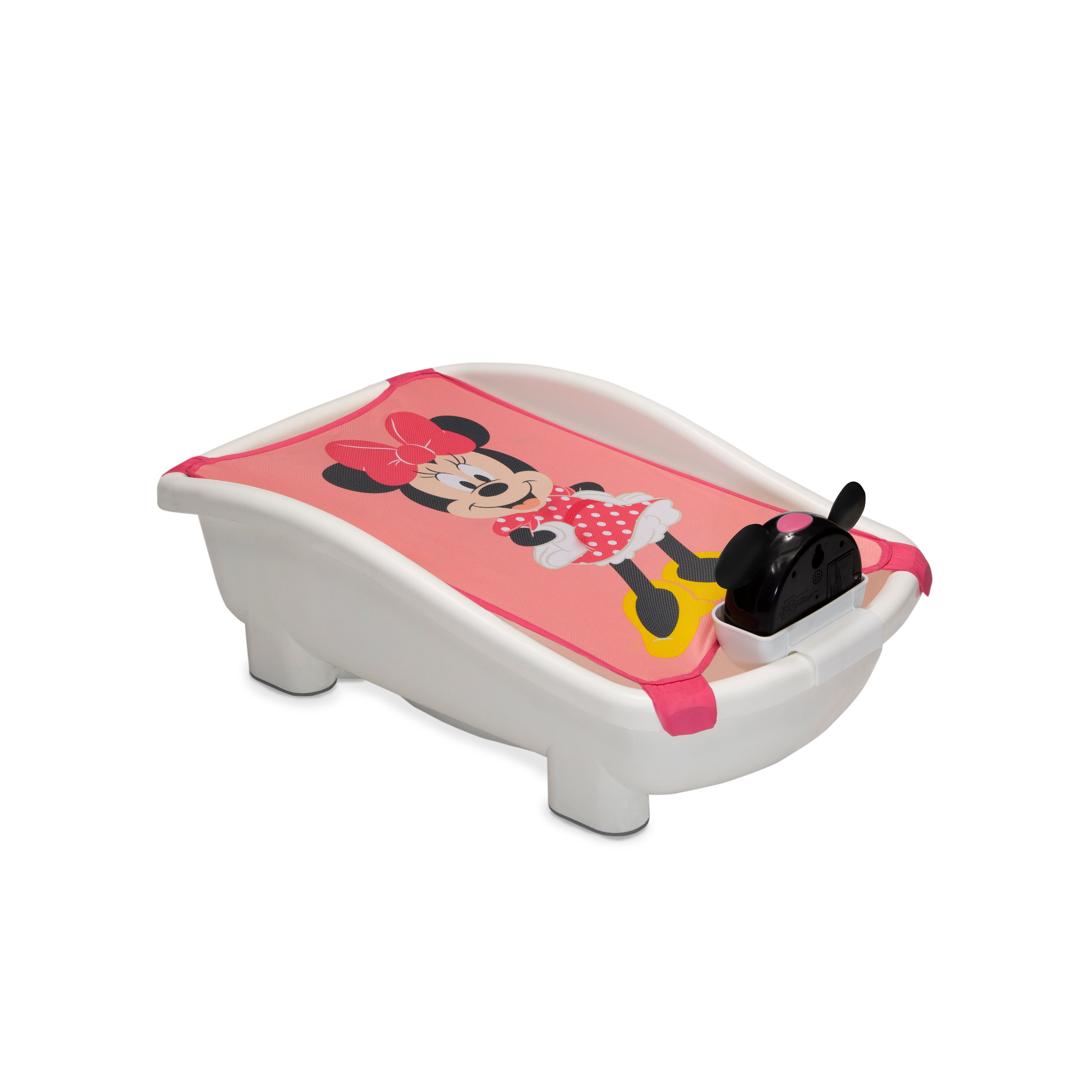 Disney Minnie Mouse 3-in-1 Baby Bathtub with Sling & Bubble Blower - Newborn to Toddler Bath Tub for Safe & Fun Bath Time - Perfect for Nursery, Baby Shower Gift & First Bath Experience