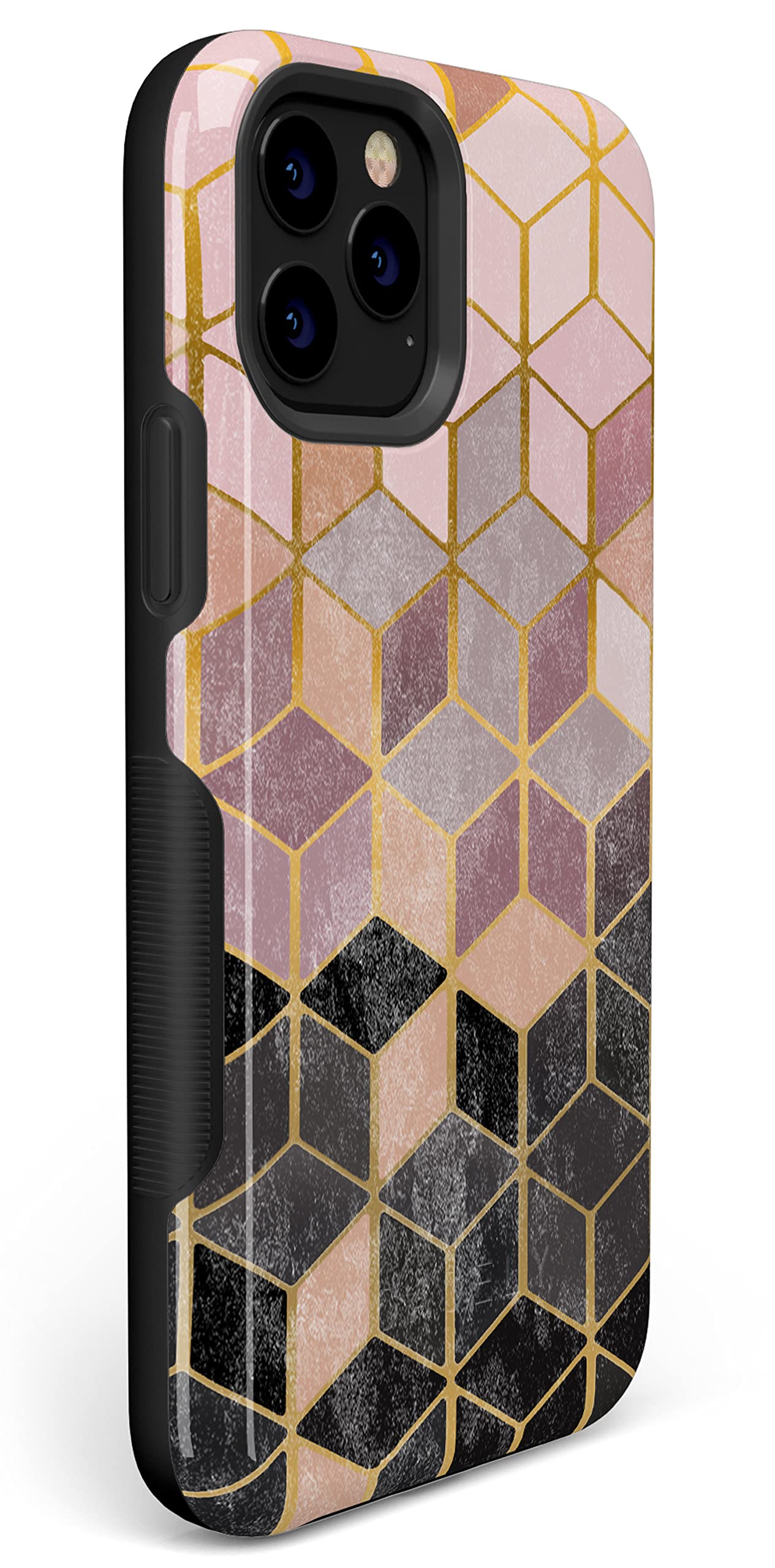 Casely iPhone 11 Pro Max Case - Geo Rose Gold Marble Protective Phone Cover | Slim Fit, Shockproof & Scratch Resistant | Perfect for Work, Travel & Everyday Use