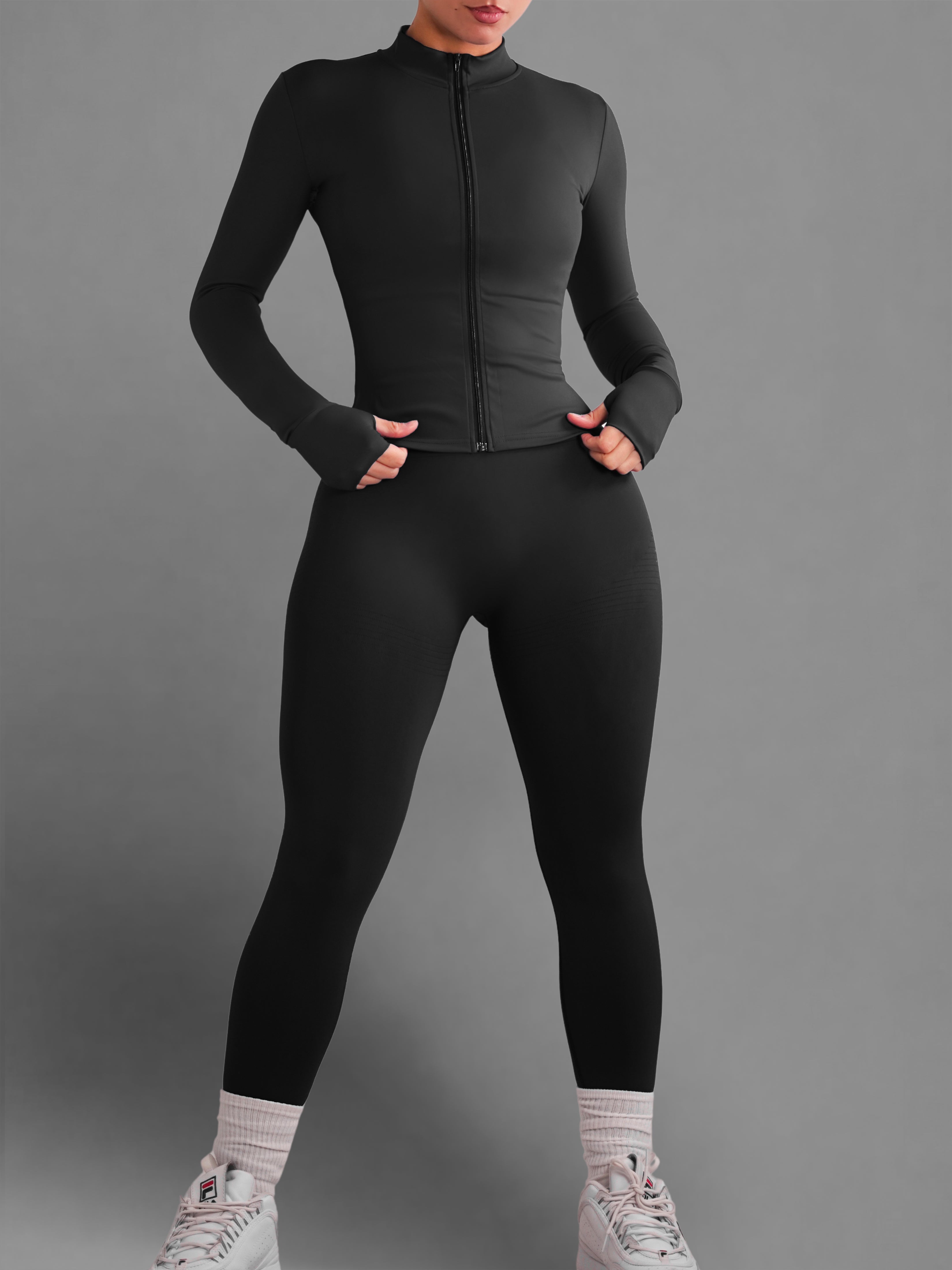 Ballerina Seamless Leggings for Women - High Waist Yoga Pants, Stretchy Workout Tights (Black) - Perfect for Yoga, Gym, Running & Lounge Wear