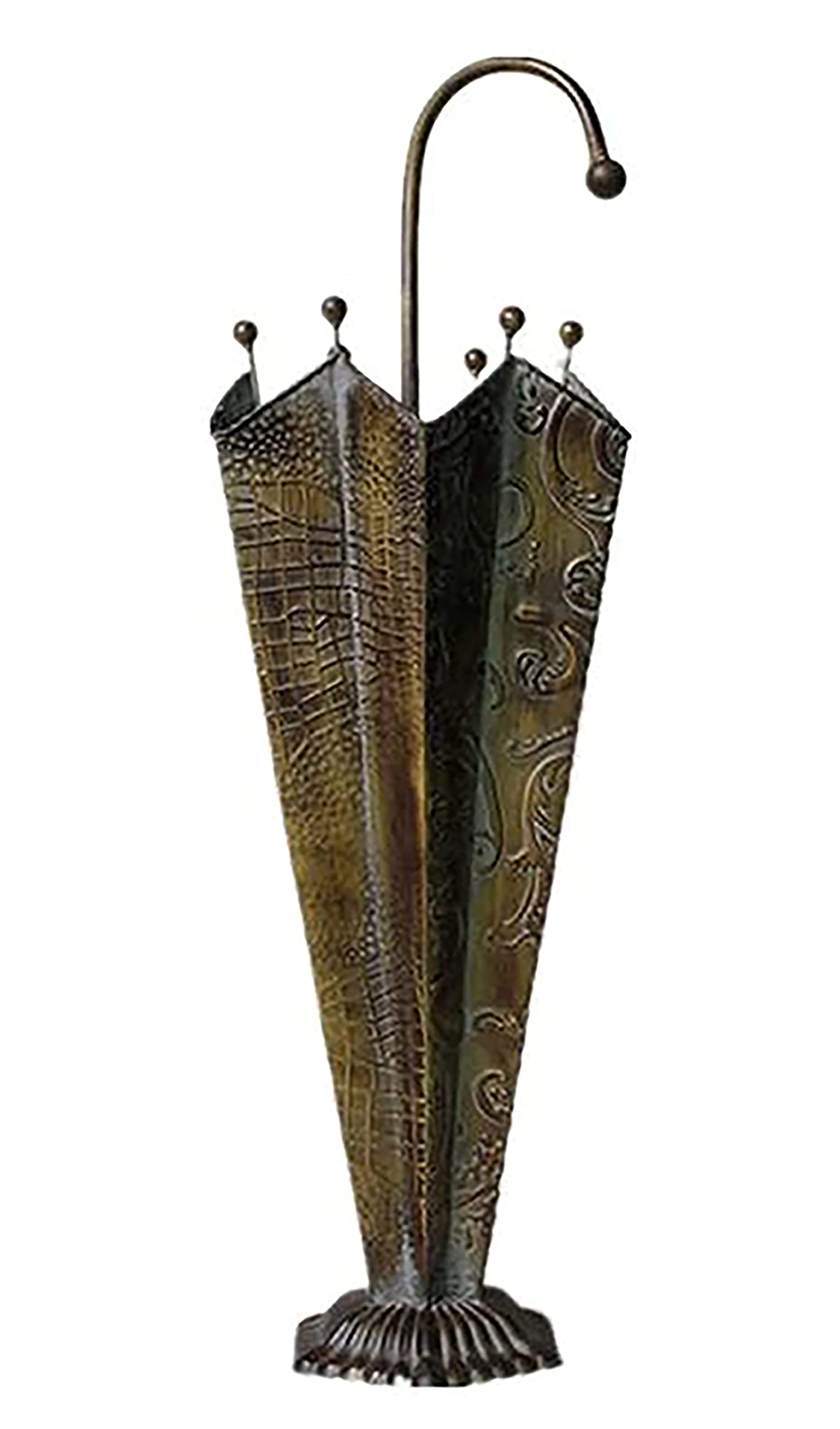 Antique Metal Umbrella Stand with Walking Stick Holder - Free Standing Durable Umbrella Rack for Home, Office, Entryway & Pub - Perfect for Hallway, Porch & Restaurant Decor
