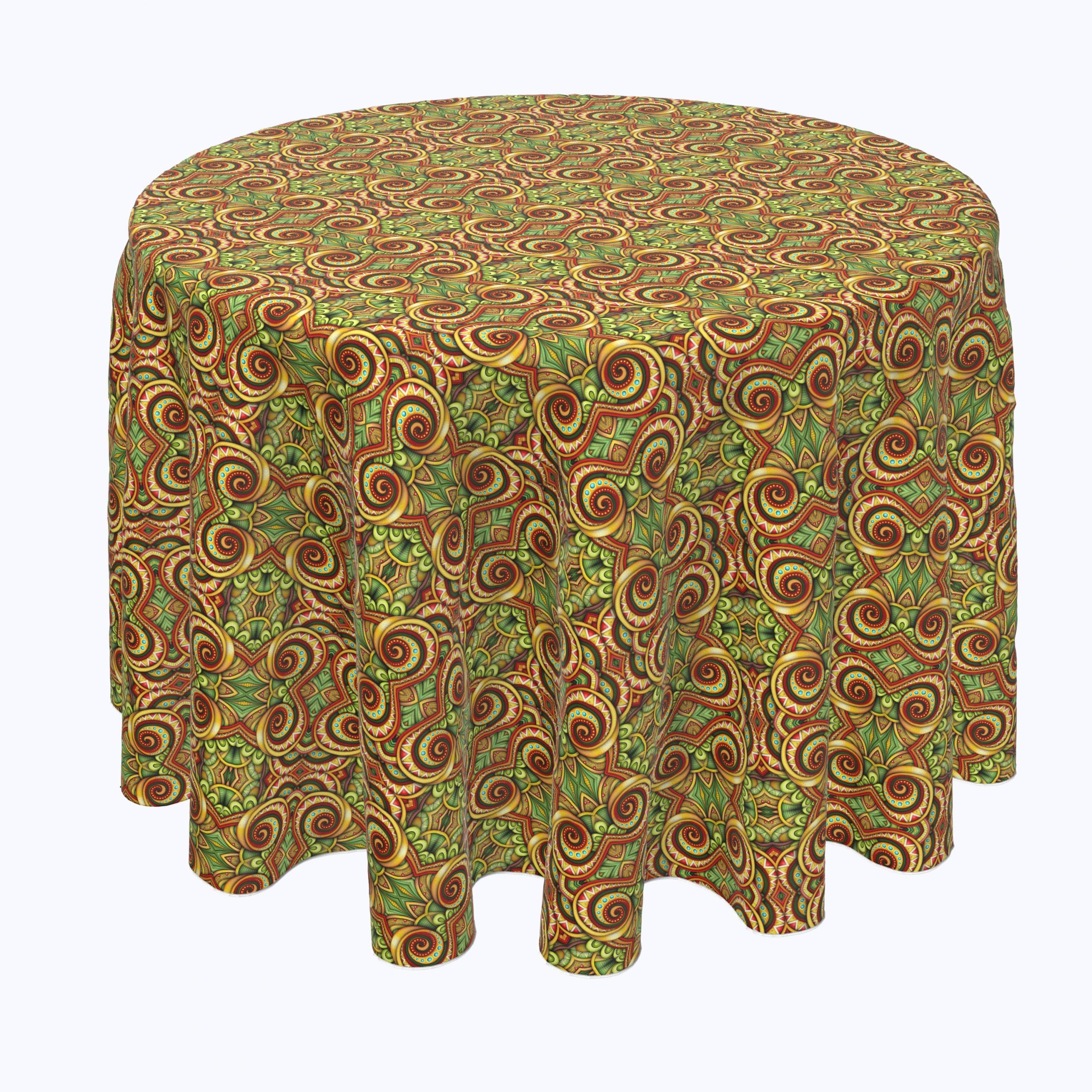 Abstract Kaleidoscope Paisley Round Wall Art - Modern Geometric Home Decor for Living Room, Bedroom & Office