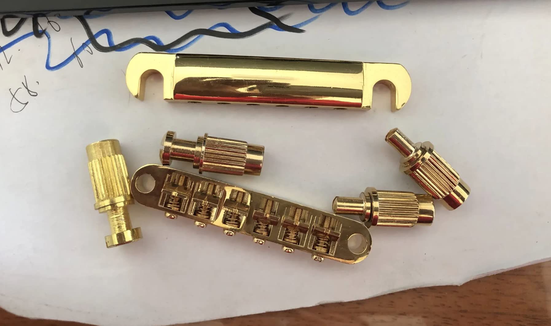 Premium Tune-O-Matic Guitar Bridge & Stop Tailpiece for Epiphone Les Paul - Replacement Hardware for Enhanced Sustain & Intonation - Perfect for Rock, Blues & Studio Recording
