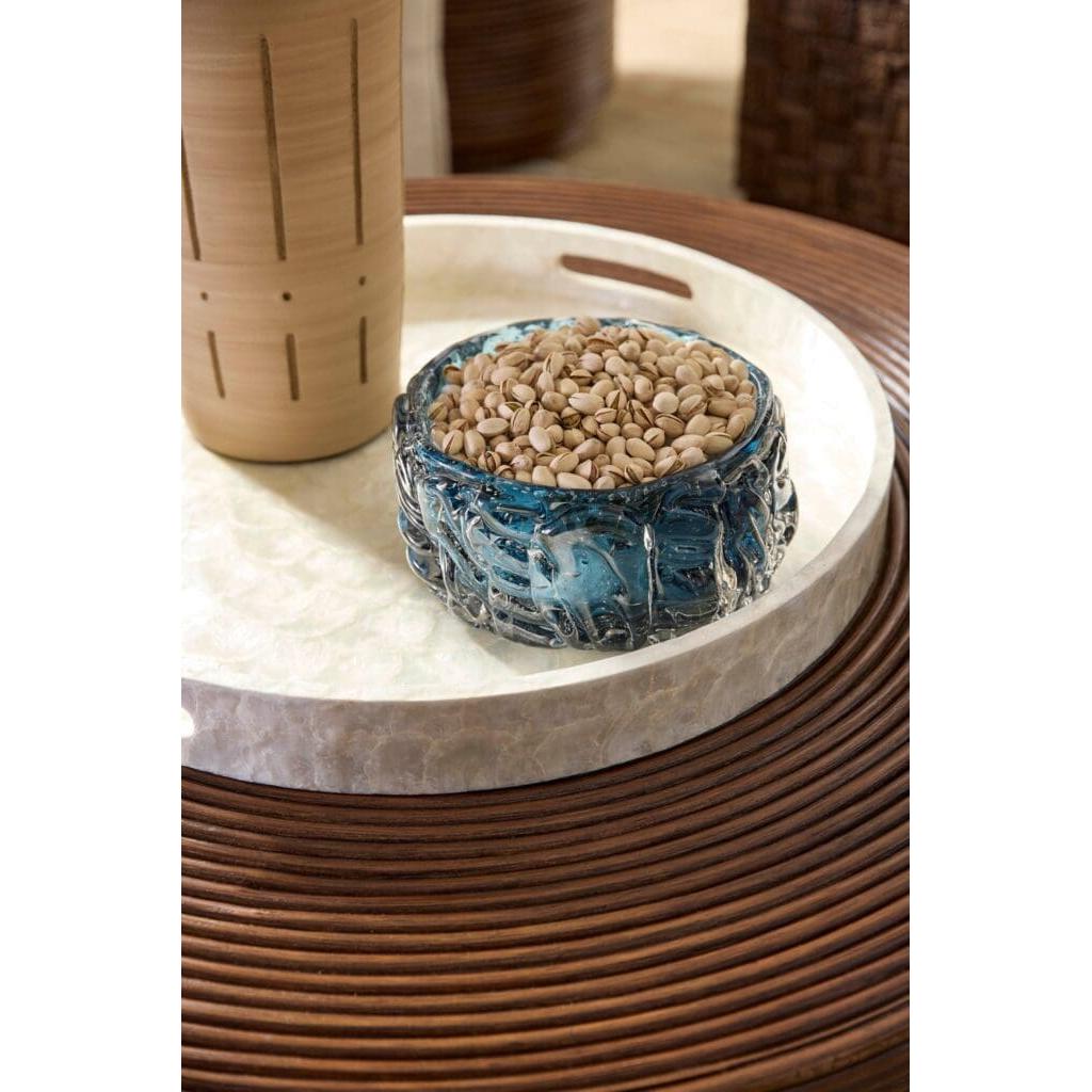 Cyan Design 11484 Small Blue Thorough Vase - Elegant Home Decor for Living Room, Dining Table & Wedding Centerpieces