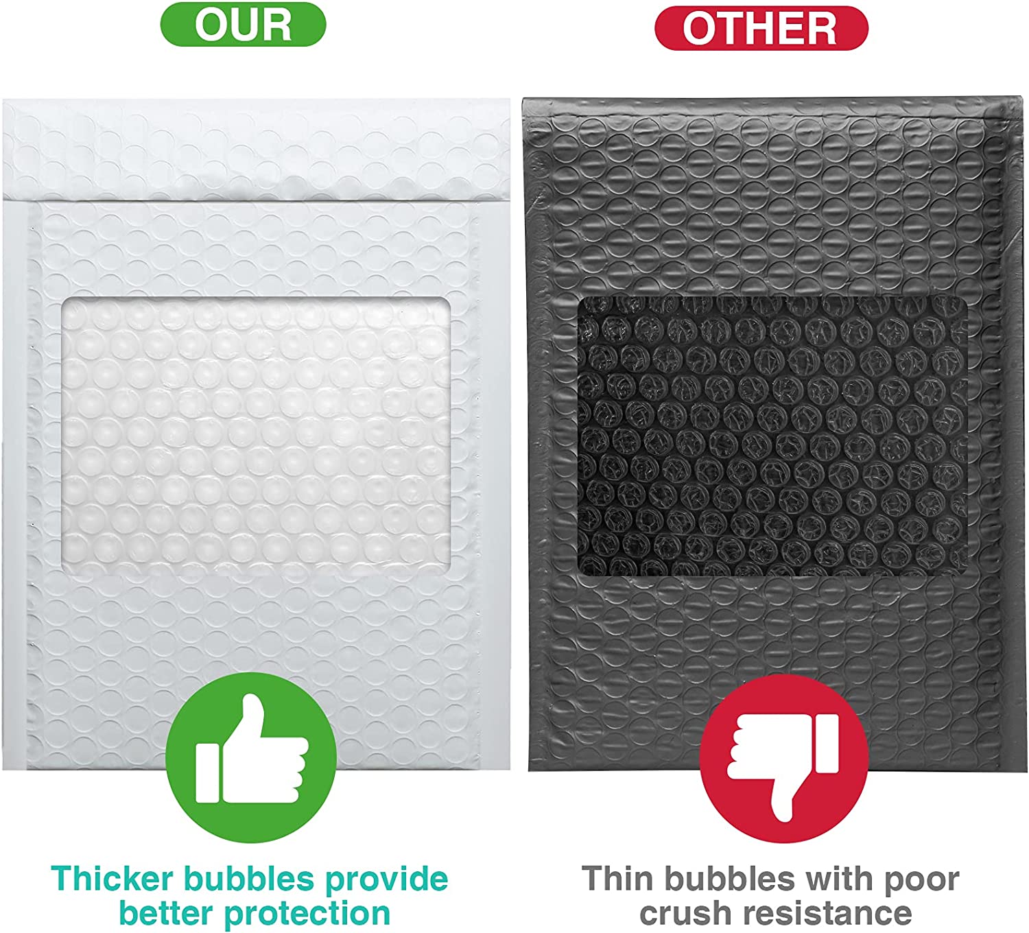 6x10 Inch Bubble Mailers - Self-Sealing Padded Envelopes for Shipping, Mailing & Packaging - Perfect for Ecommerce, Small Businesses & Online Sellers (Pack of 50/100/200) - Great for Shipping Jewelry, Books, DVDs & Small Items