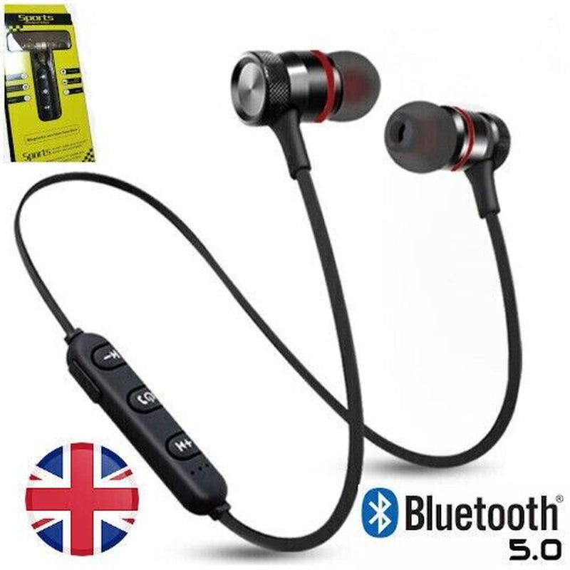 Sweatproof Wireless Bluetooth Earbuds for Gym & Running - Compatible with iPhone Samsung & Android - Sports Headphones for Workout, Jogging & Fitness Training