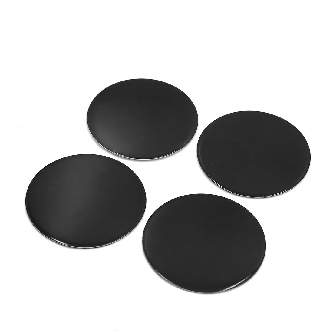 45mm Black Aluminum Alloy Wheel Hub Caps (4Pcs) - Durable Car Rim Center Cover Decoration for Sedan, SUV & Truck Wheels - Enhances Vehicle Appearance & Protects Wheel Hub