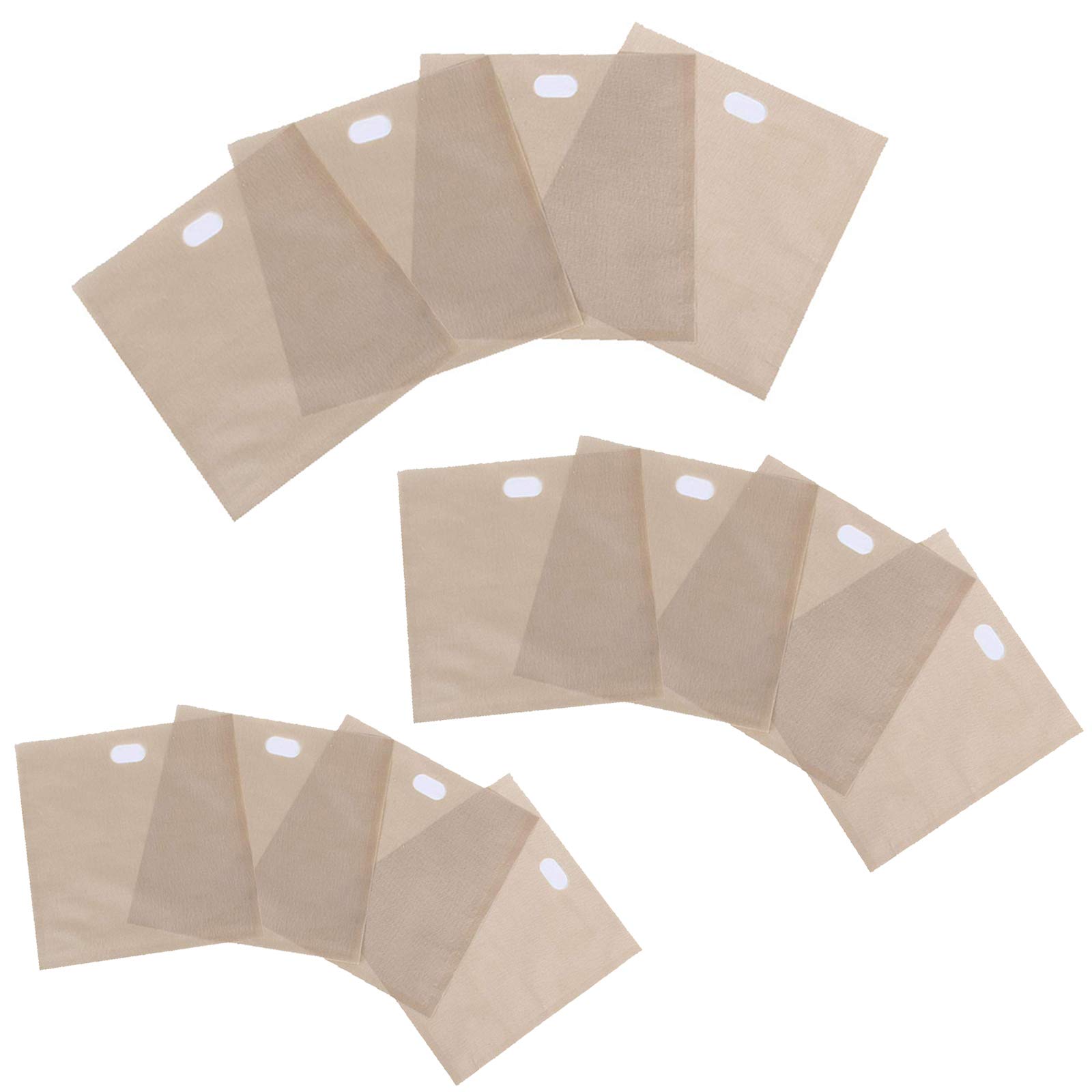 DERCLIVE 12-Pack Reusable Non-Stick Toaster Bags - 3 Sizes (Small/Medium/Large) for Bread, Sandwiches, Chicken & More | Heat-Resistant & Easy to Clean | Perfect for Breakfast, Lunch & Quick Snacks at Home or Office