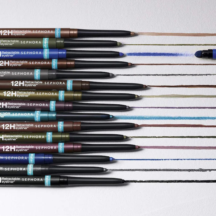 Waterproof 12HR Retractable Eyeliner Pencil - Long Lasting Smudge Proof Eye Liner for Sensitive Eyes | Perfect for Daily Makeup, Party Looks & Professional Use - Sephora Collection