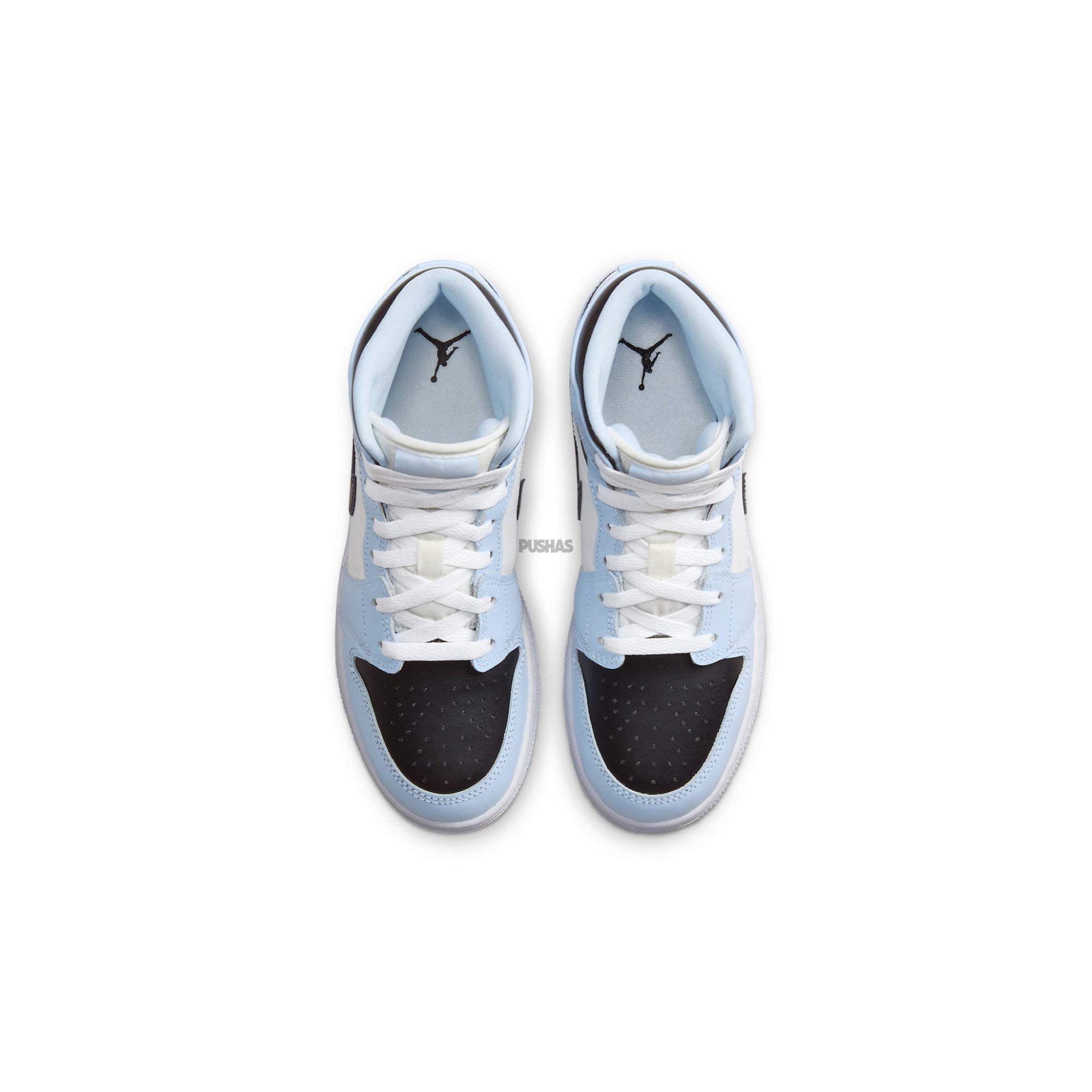 Air Jordan 1 Mid 'Ice Blue' GS Sneakers for Girls (2022) - Comfortable Basketball Shoes for School, Sports & Casual Wear
